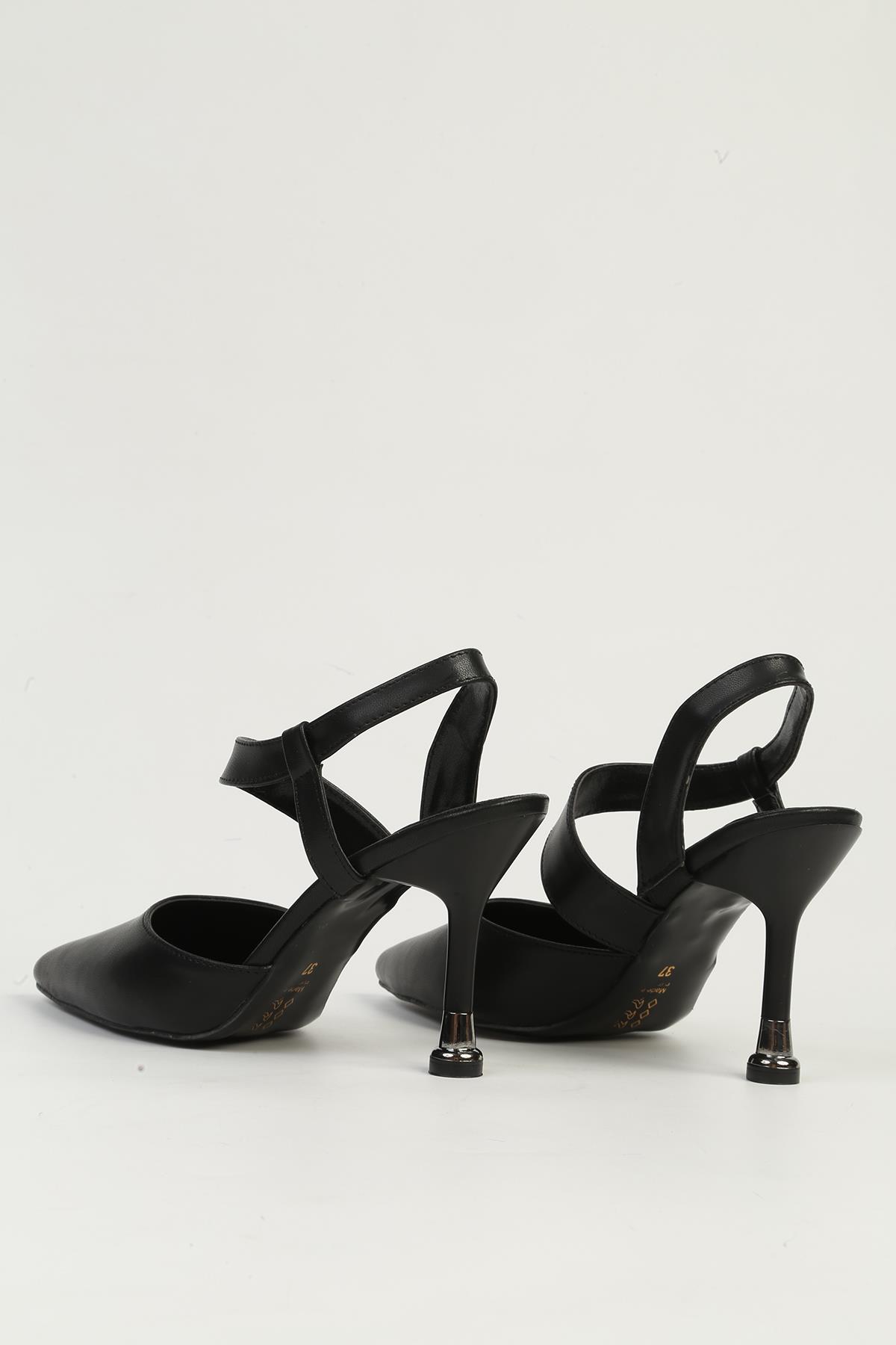 Siyah Kadın Topuklu Ayakkabı PC-54549 - Görsel 4