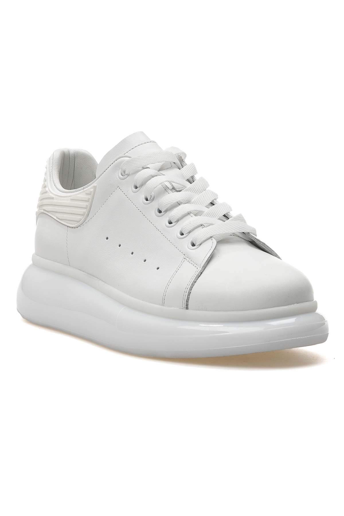 Erkek Hakiki Deri Casual Günlük Ayakkabı (40-44) 24y 10205 M Beyaz - Görsel 5