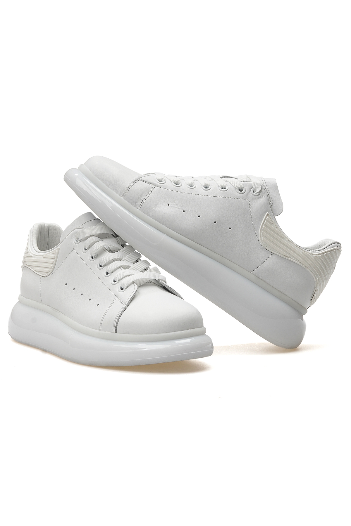 Erkek Hakiki Deri Casual Günlük Ayakkabı (40-44) 24y 10205 M Beyaz - Görsel 7