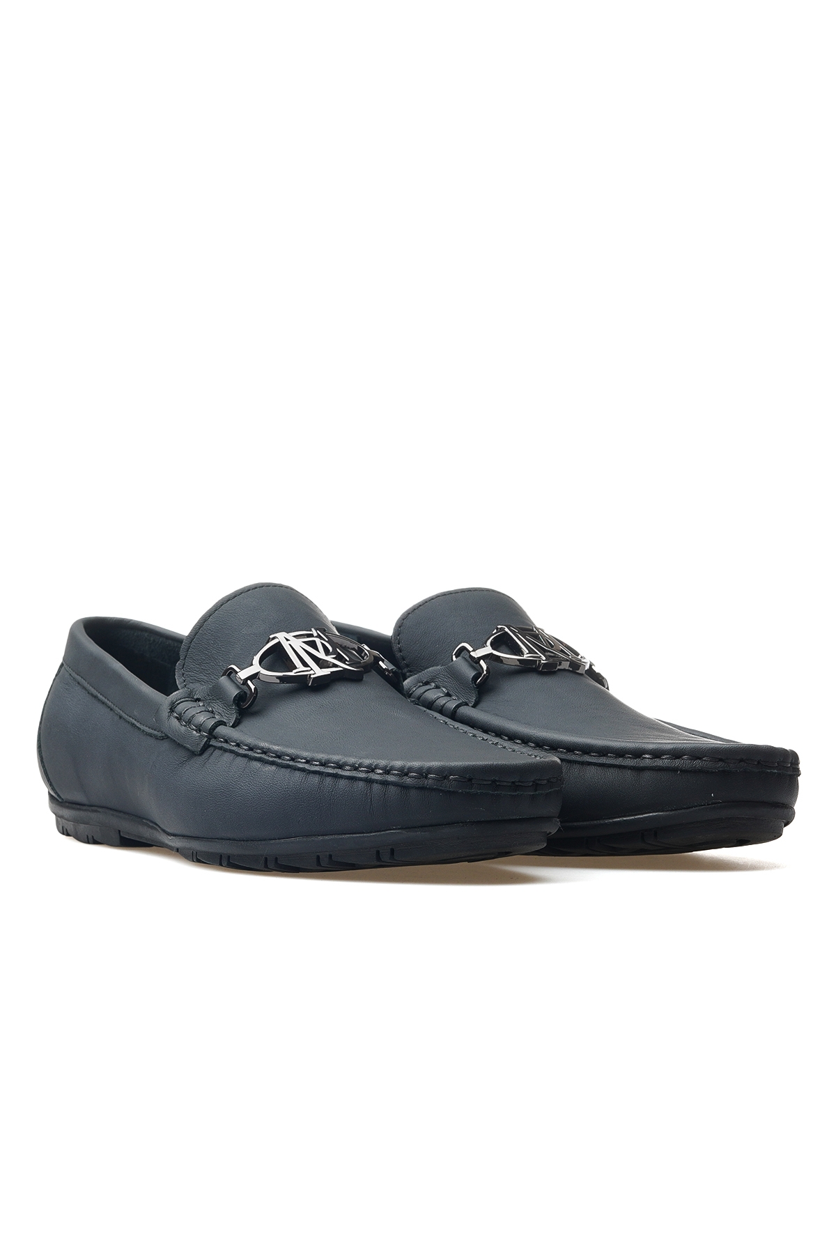 Erkek Hakiki Deri Toka Detaylı Casual Ayakkabı 25y 21147 M Siyah - Görsel 6