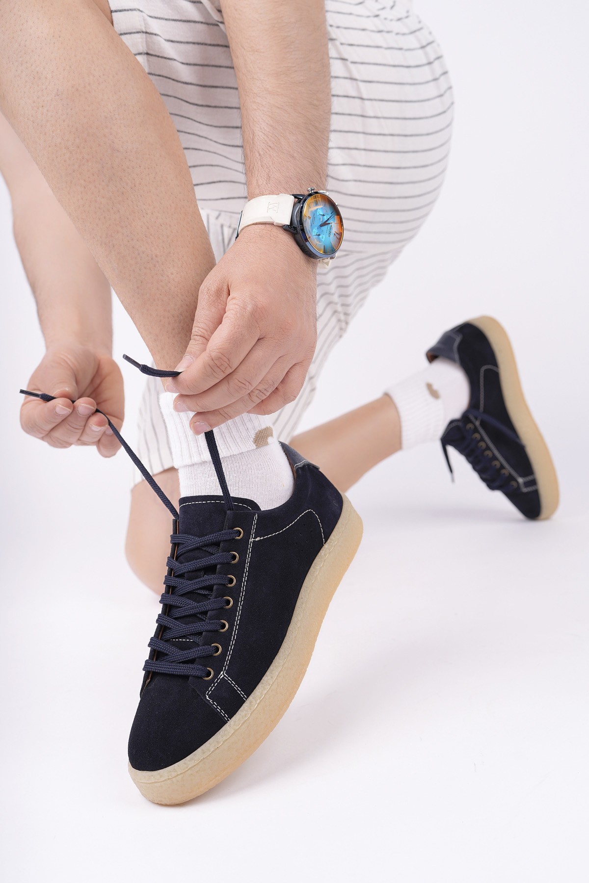 MİDWAY Bağcıklı Hakiki Deri Erkek Günlük Sneaker Spor Ayakkabı - Görsel 6