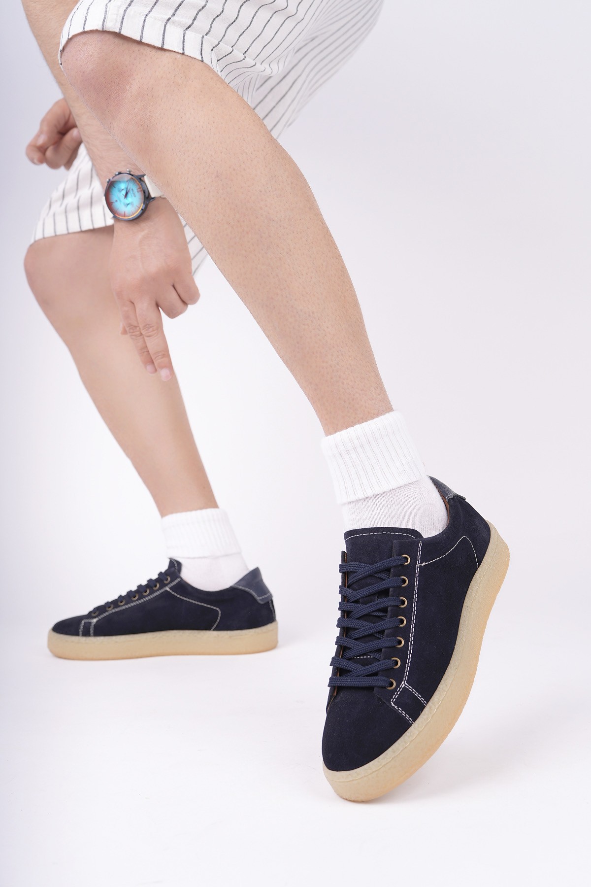 MİDWAY Bağcıklı Hakiki Deri Erkek Günlük Sneaker Spor Ayakkabı - Görsel 7