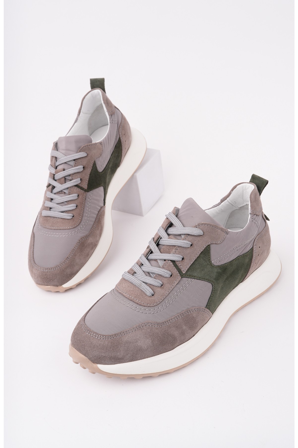 SVENSON Kalın Taban Bağcıklı Hakiki Deri Erkek Günlük Sneaker Spor Ayakkabı - Görsel 7