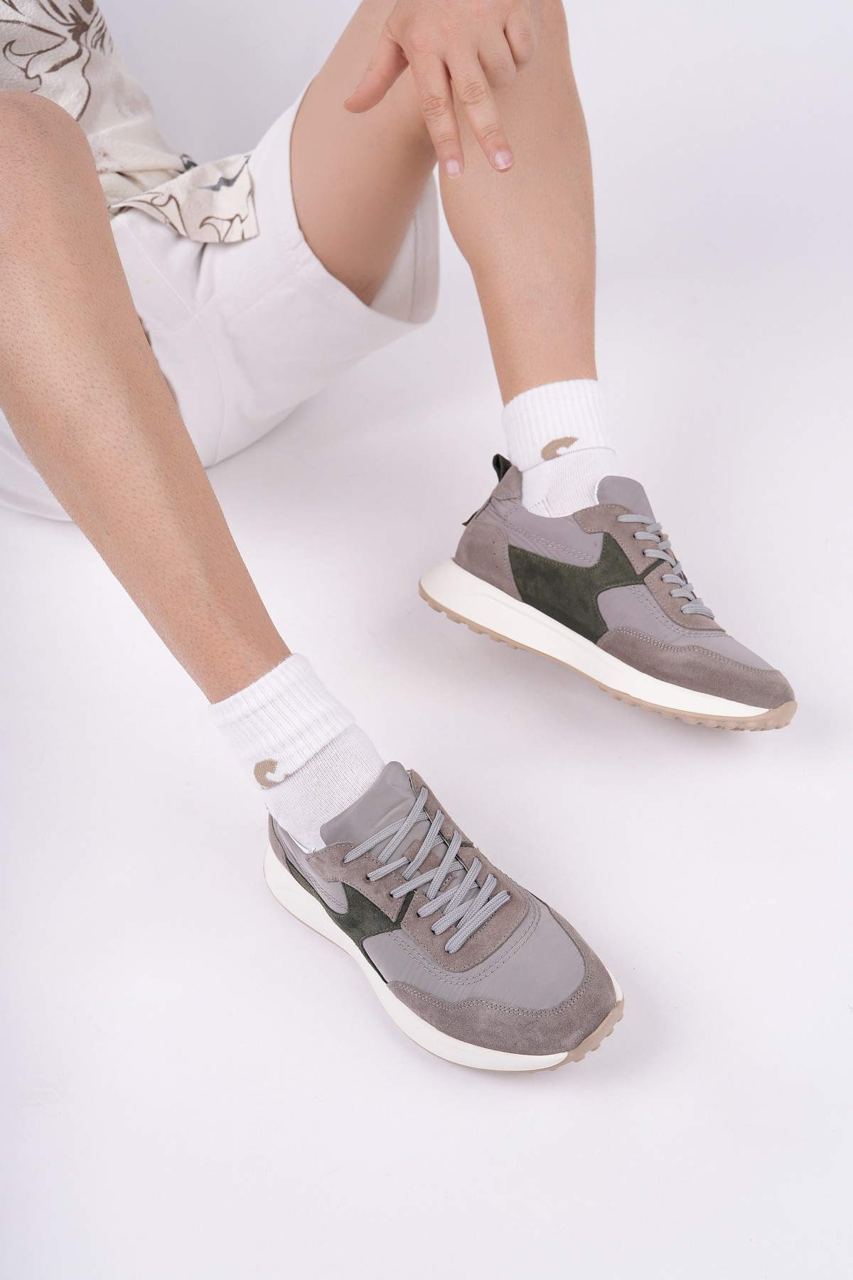 SVENSON Kalın Taban Bağcıklı Hakiki Deri Erkek Günlük Sneaker Spor Ayakkabı - Görsel 9