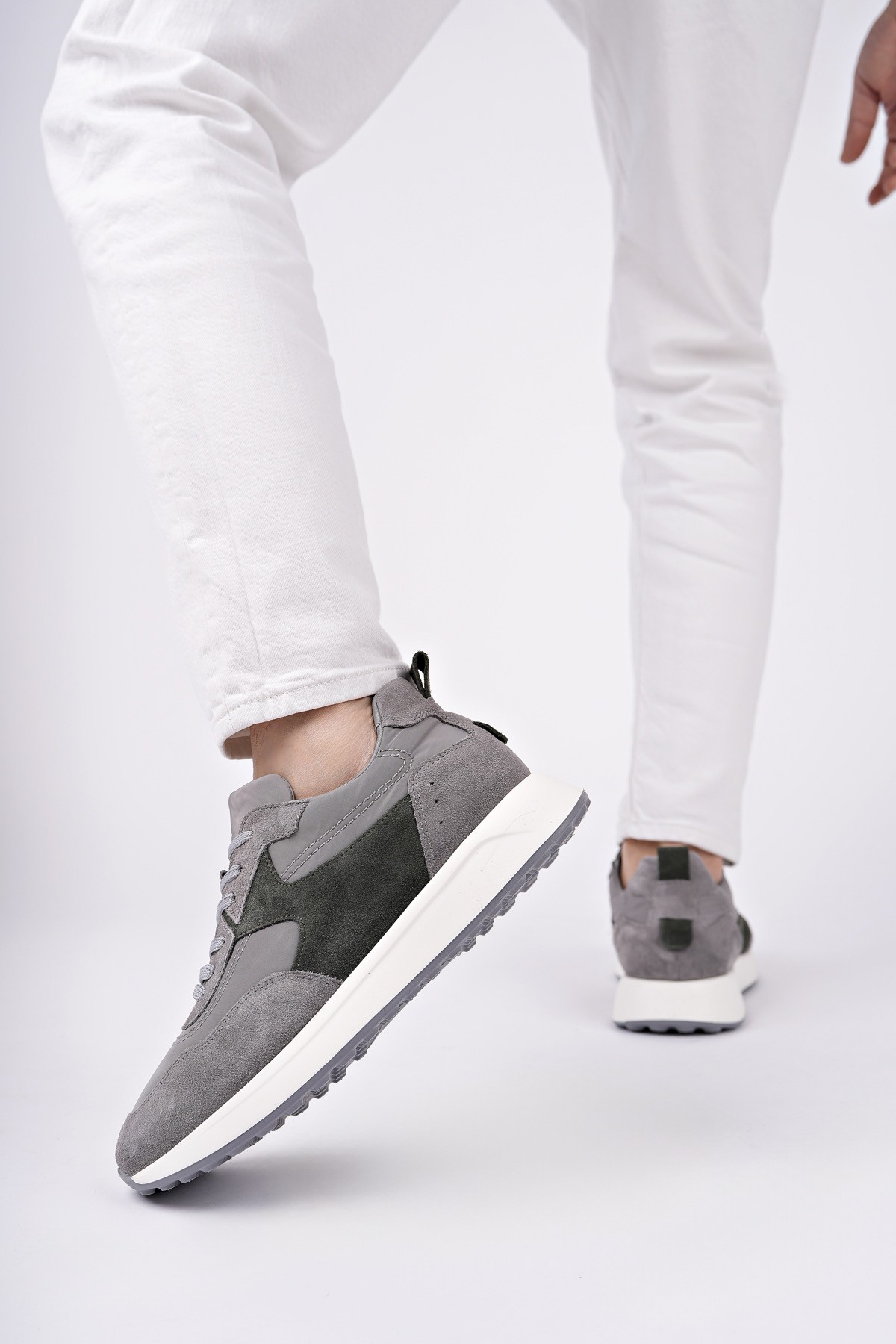 SVENSON Kalın Taban Bağcıklı Hakiki Deri Erkek Günlük Sneaker Spor Ayakkabı - Görsel 4