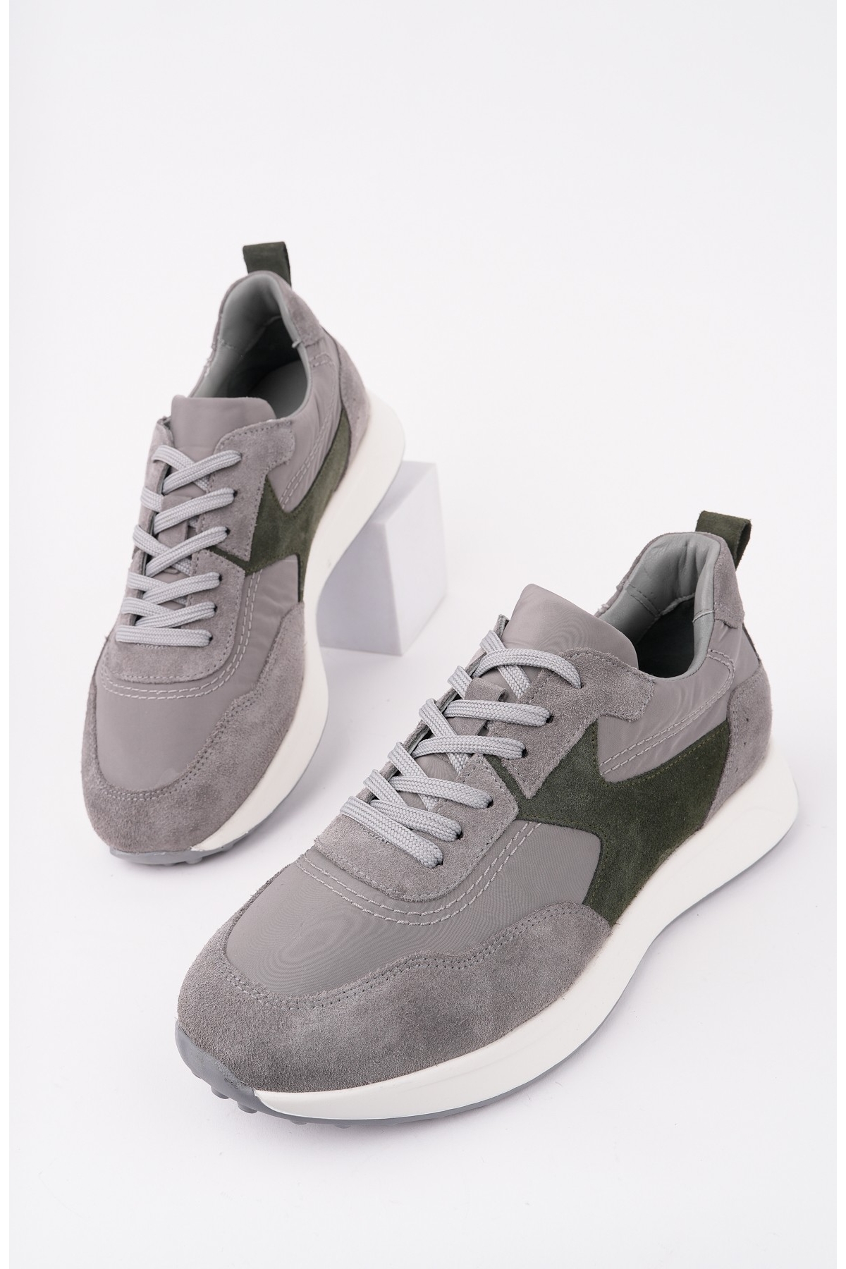 SVENSON Kalın Taban Bağcıklı Hakiki Deri Erkek Günlük Sneaker Spor Ayakkabı - Görsel 7