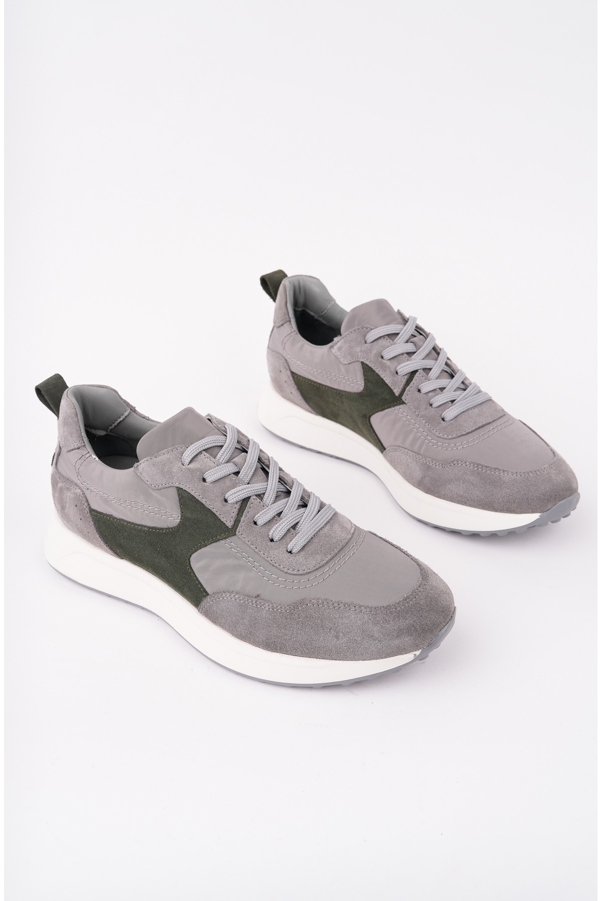 SVENSON Kalın Taban Bağcıklı Hakiki Deri Erkek Günlük Sneaker Spor Ayakkabı - Görsel 8