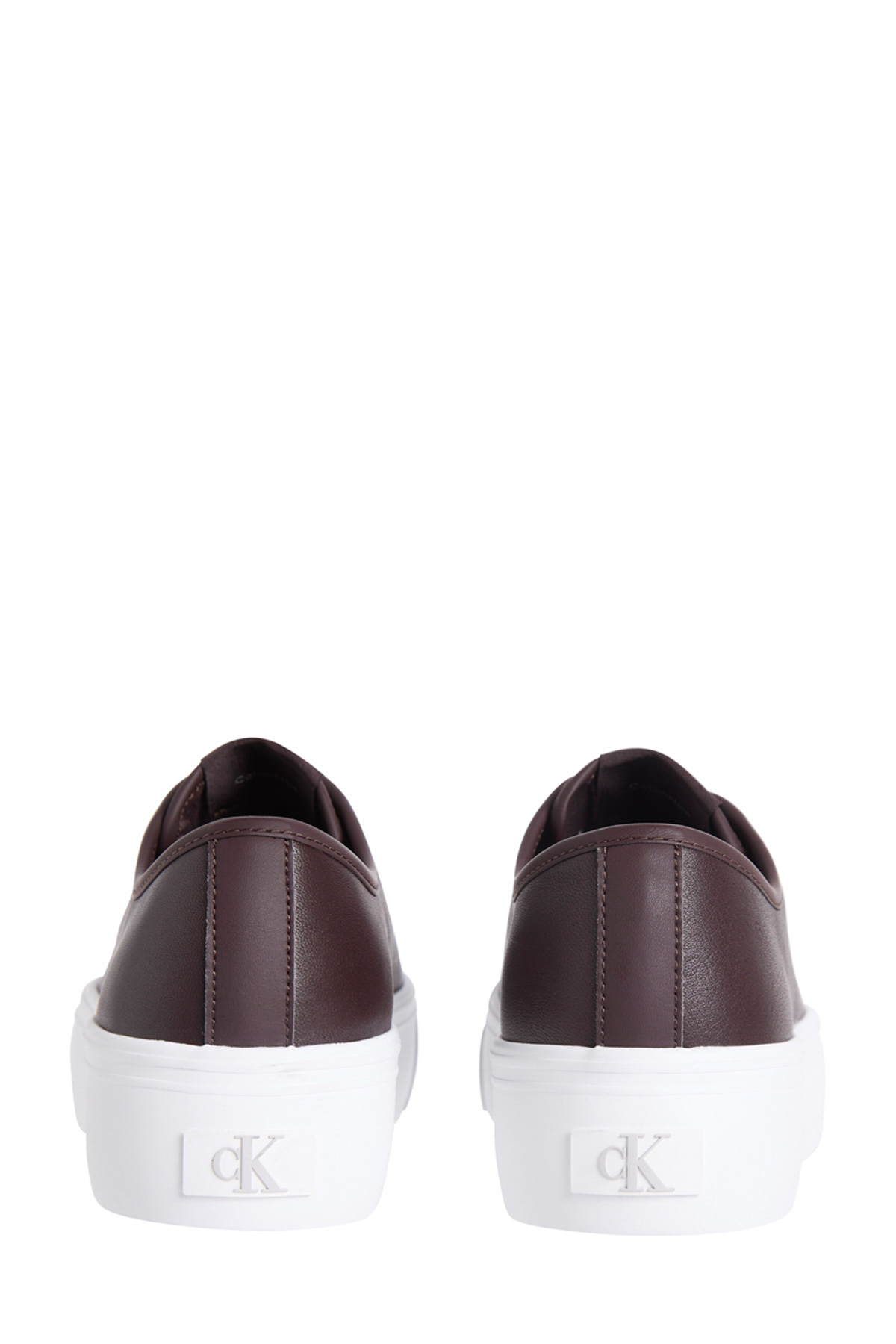 Calvin Klein VULC FLATF LACE UP LTH CK Bordo Kadın Sneaker - Görsel 5