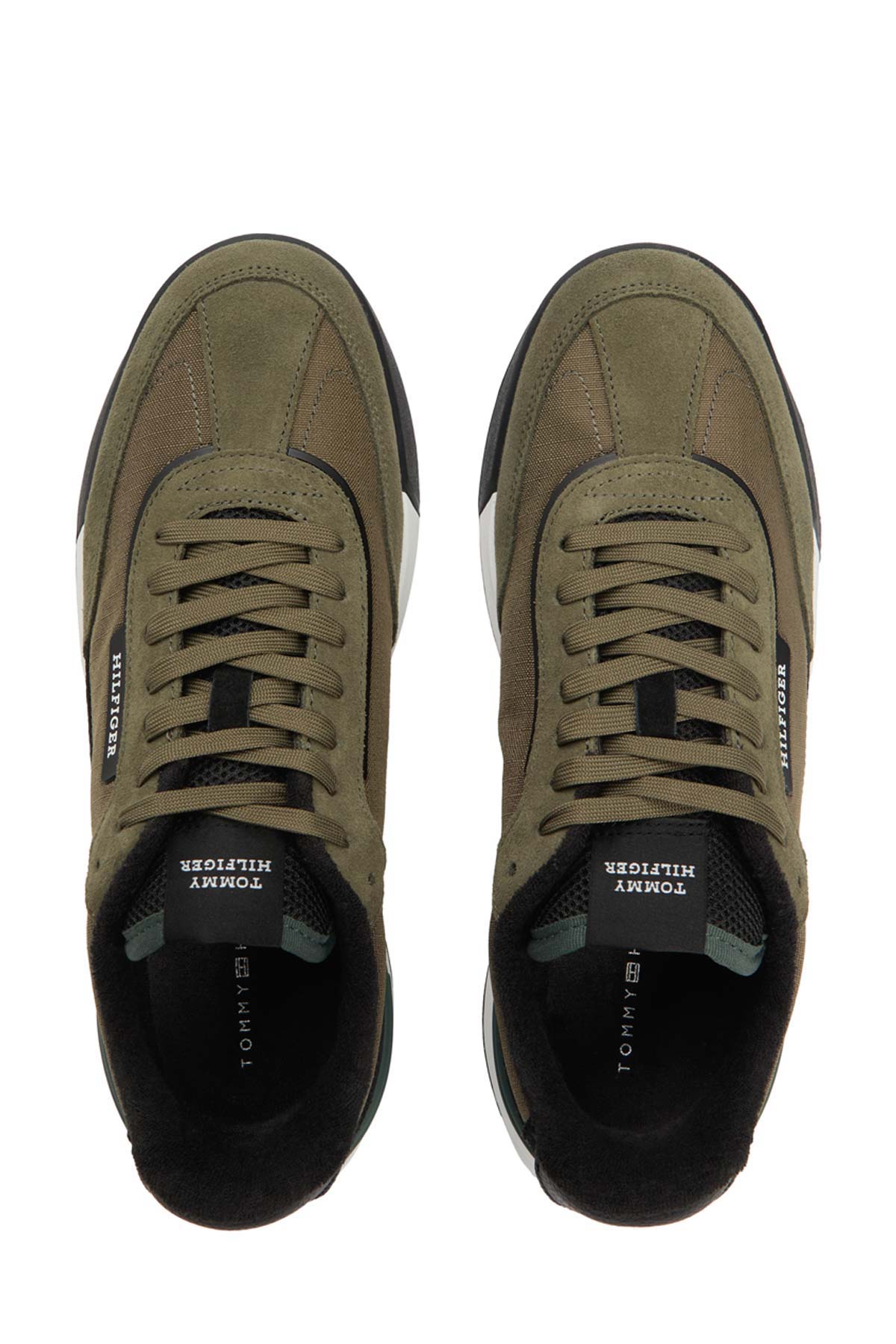 Tommy Hilfiger RETRO RUNNER MIX Haki Erkek Sneaker - Görsel 7