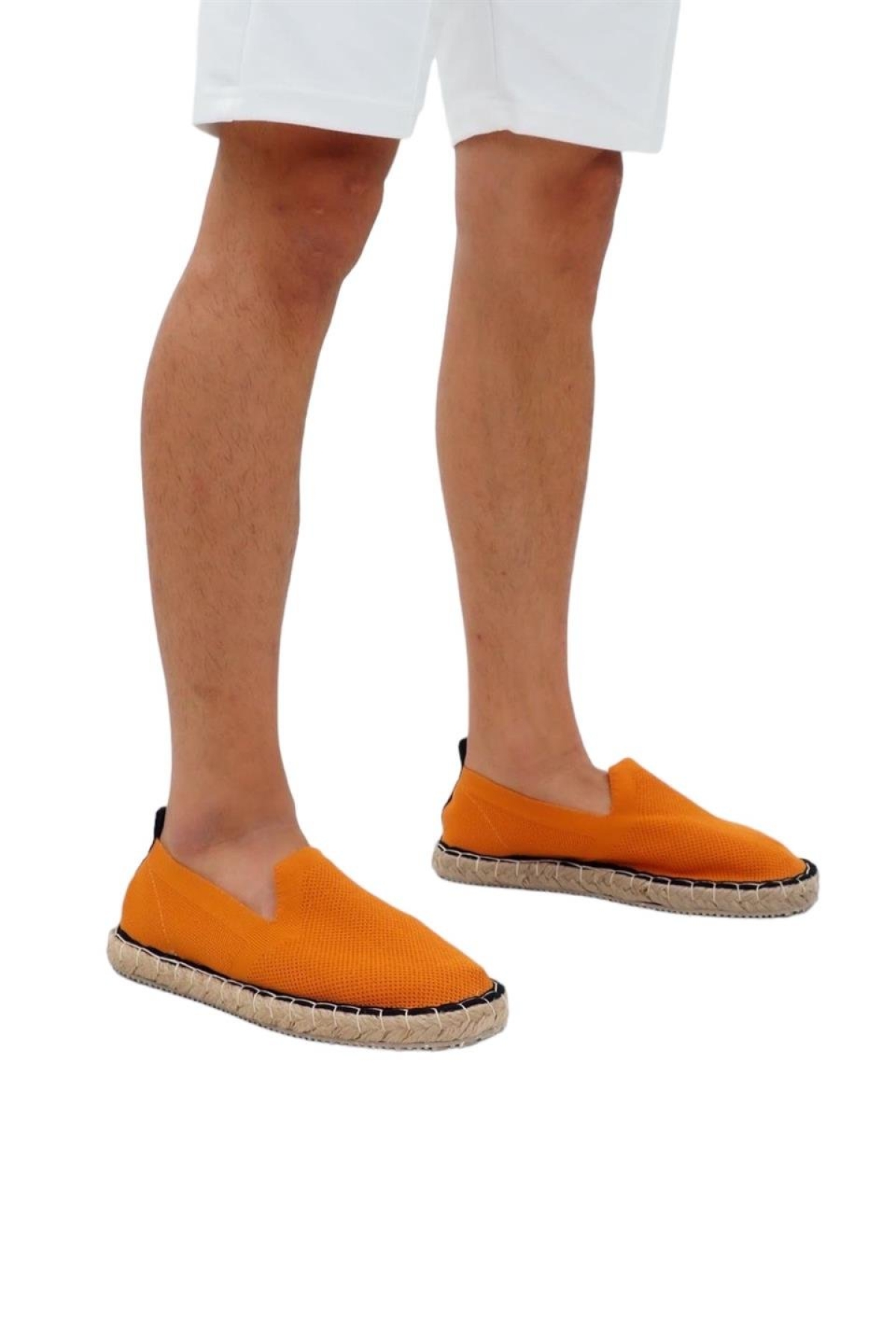 Unisex El Yapımı Triko Espadril TURUNCU - Görsel 2