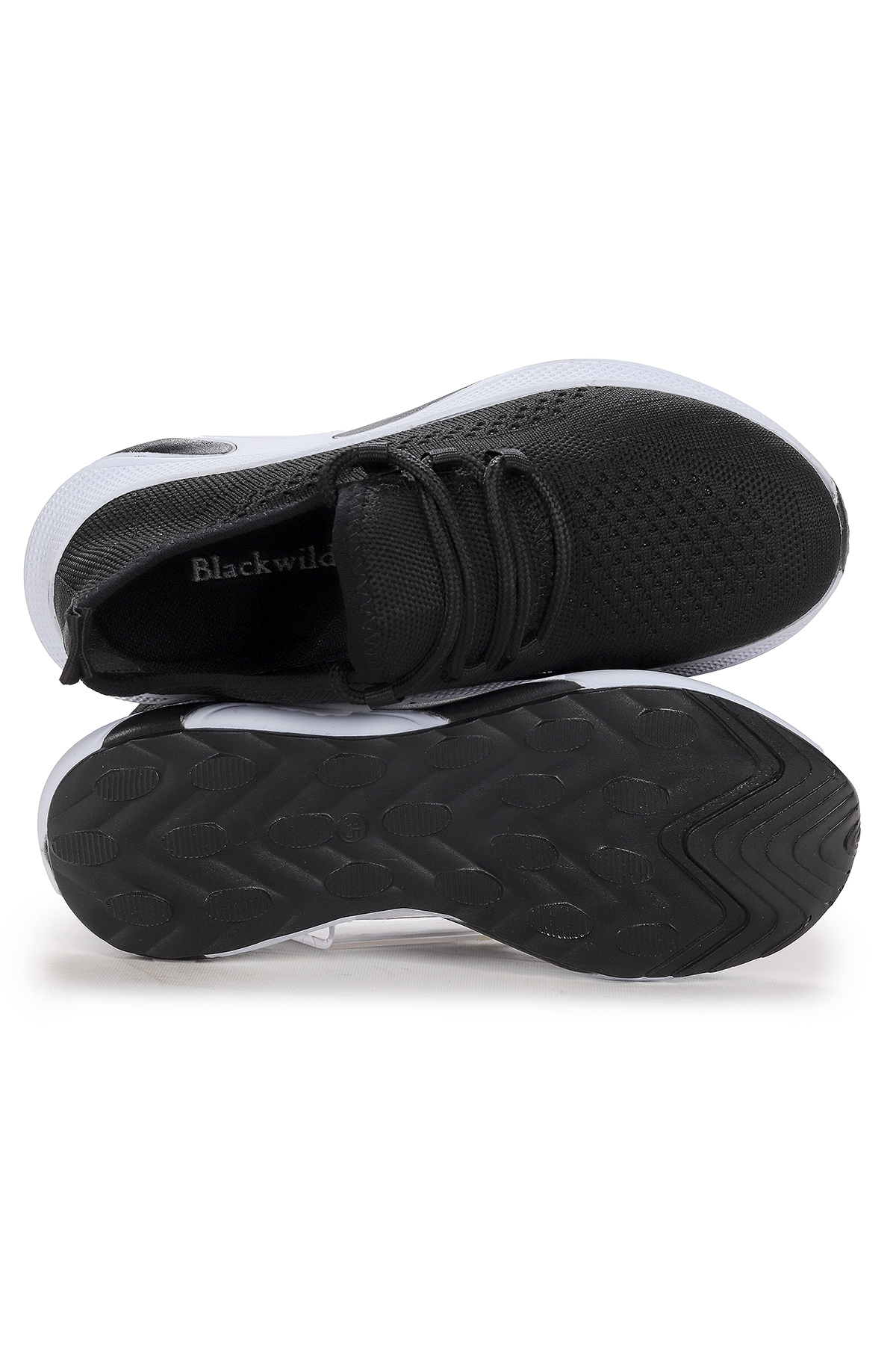 Wild Fileli Günlük Erkek Çocuk Spor Ayakkabı Siyah - Beyaz - Görsel 6