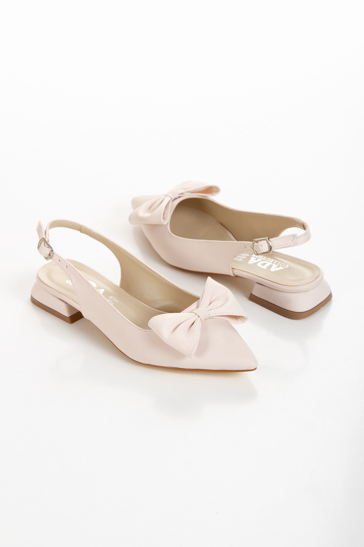 Rita Garantili Arkası Açık Fiyonklu Kısa Topuk Davet Ofis Klasik Topuklu Babet Ayakkabı RITA-8037 - Görsel 5