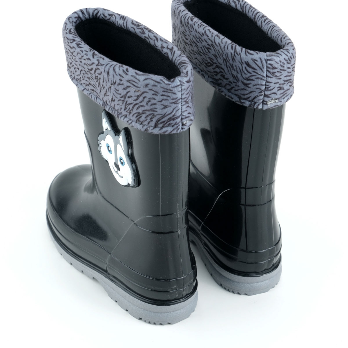 Gezer Gezer Siyah Erkek Çocuk Kışlık PVC İçi Sıcak Astarlı Su Geçirmez Yağmur Bot Çizme | Flo Siyah - 7. görsel