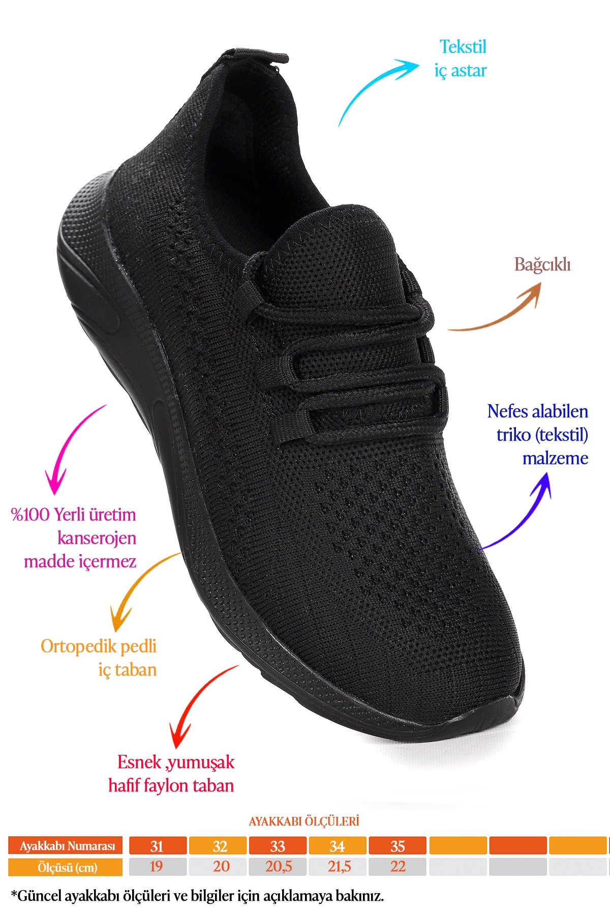 Wild Fileli Günlük Erkek Çocuk Spor Ayakkabı Siyah - Görsel 3