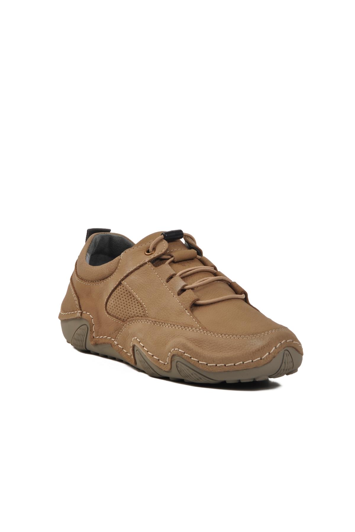 128 Z Vizon Nubuk Hakiki Deri Kadın Günlük Ayakkabı - Görsel 2