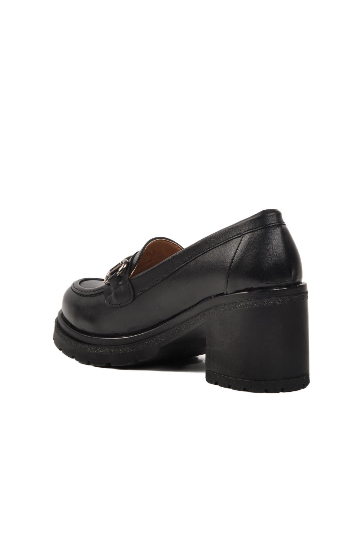 Siyah Topuklu Kadın Günlük Ayakkabı 572401 Z - Görsel 5