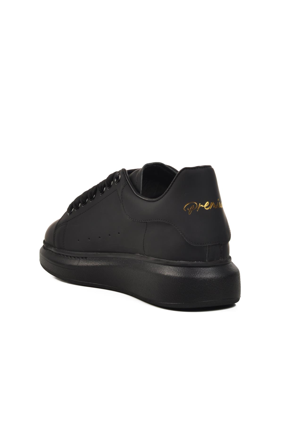 Premium 02028 M Siyah Hakiki Deri Erkek Sneaker - Görsel 5