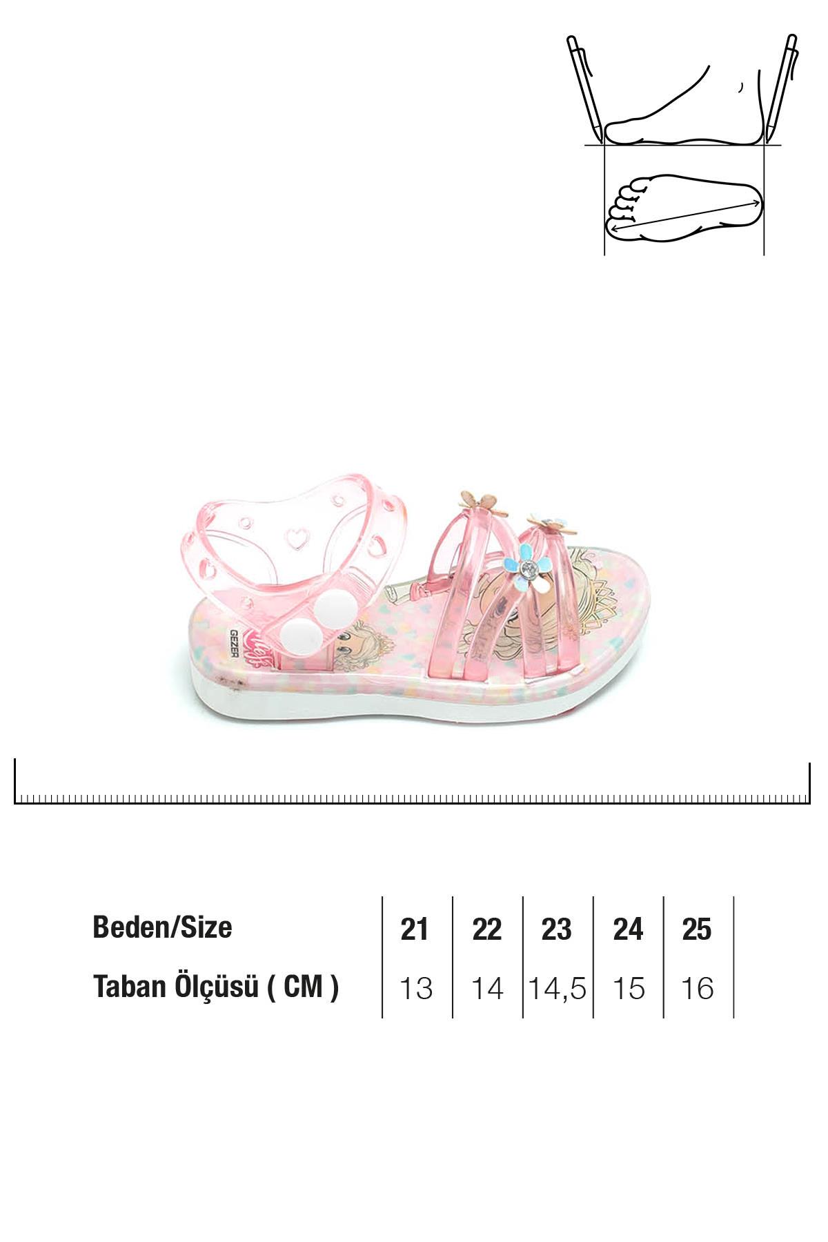 00105 Yazlık Kaydırmaz Taban Kız Bebe Sandalet - Görsel 3