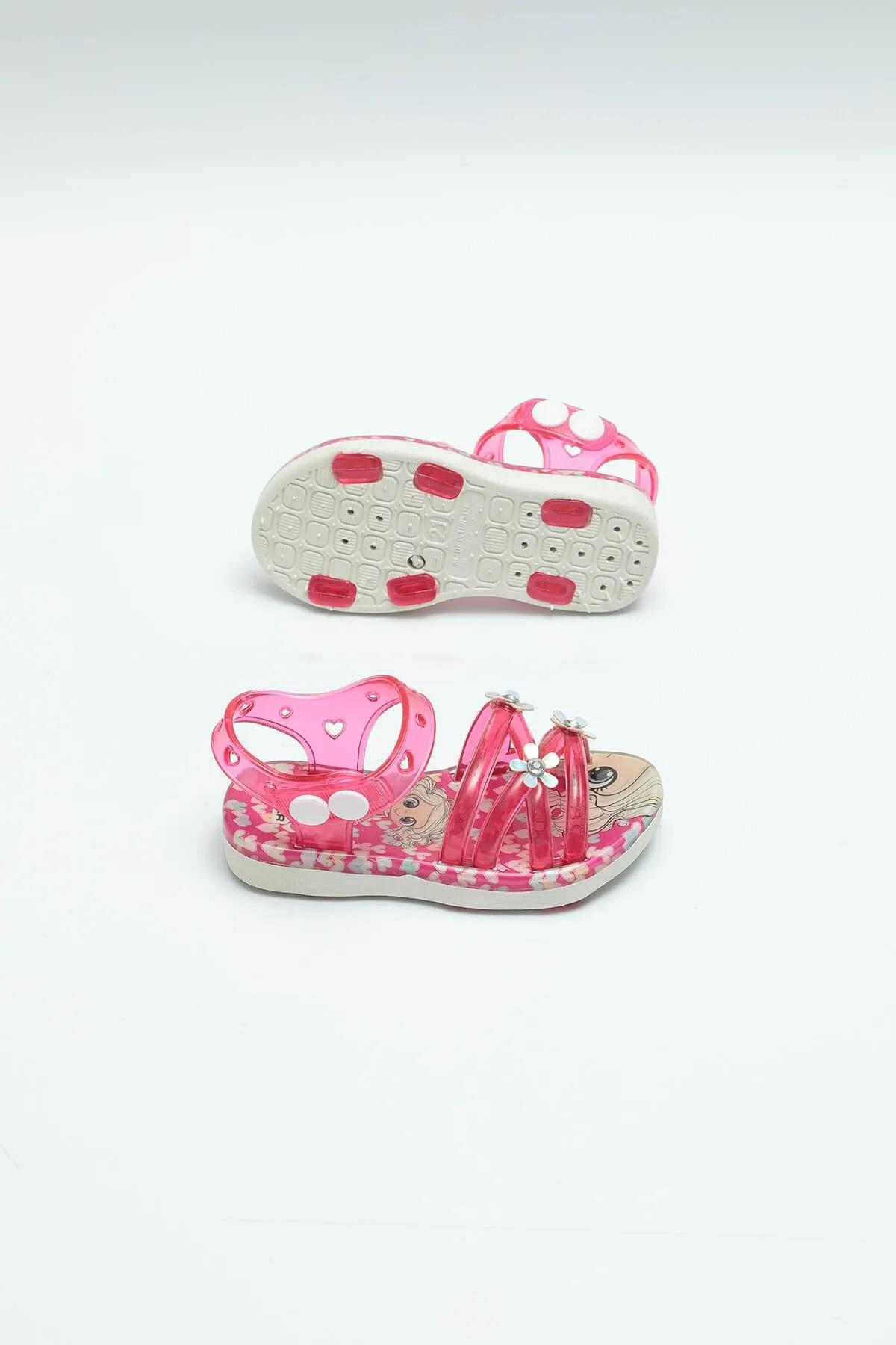 00105 Yazlık Kaydırmaz Taban Kız Bebe Sandalet - Görsel 6