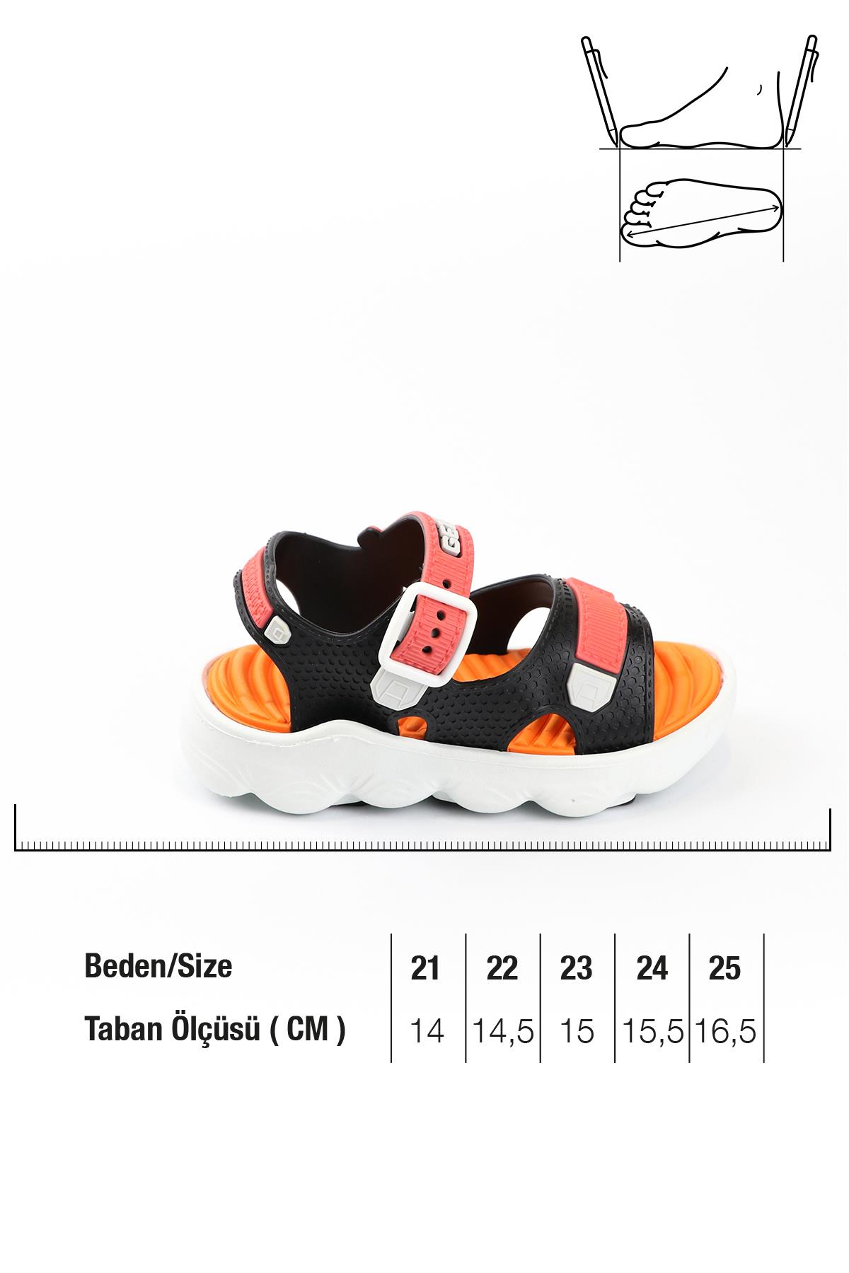 00096 Yazlık Rahat Eva Taban Erkek Bebe Sandalet - Görsel 3