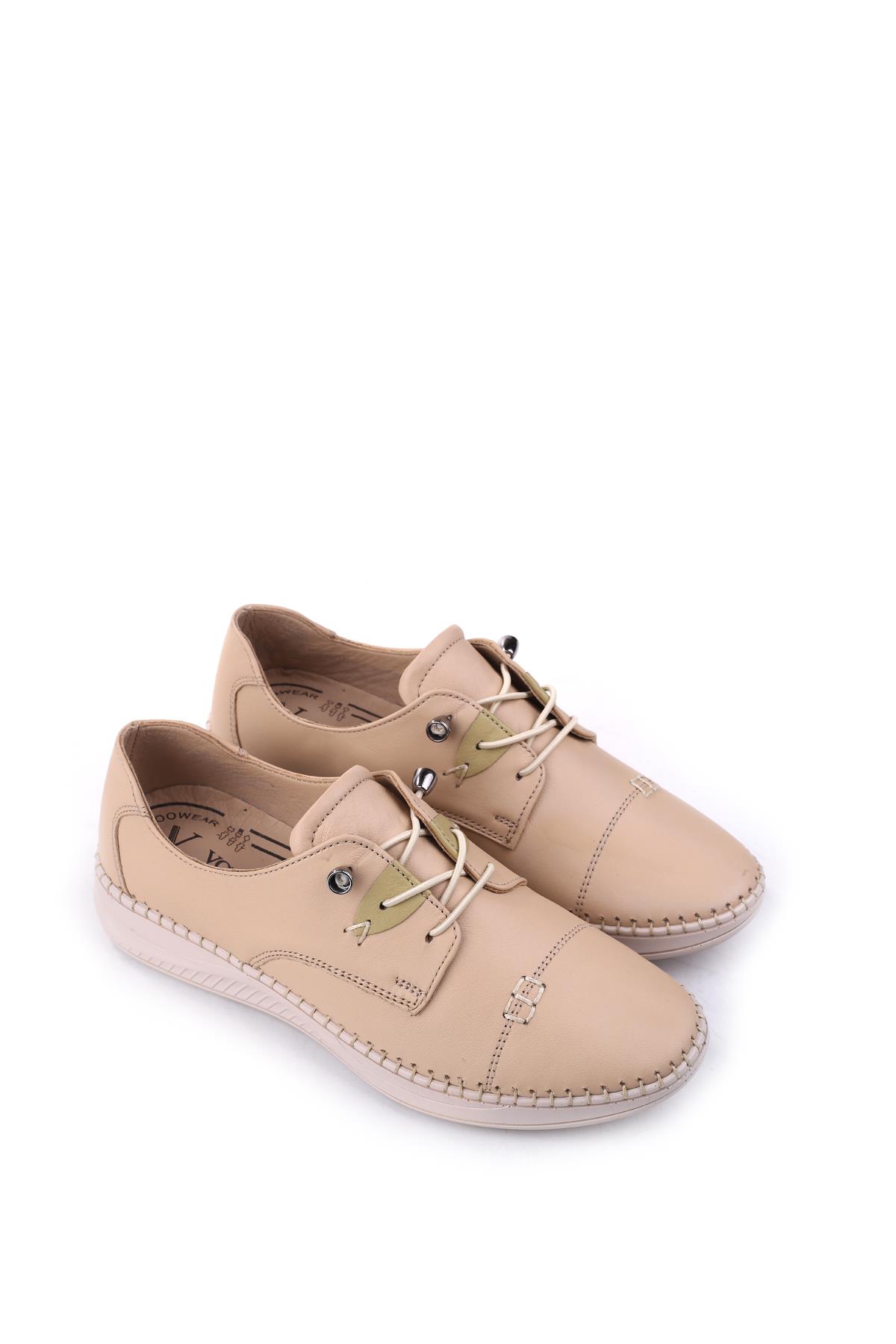 9523-1 Kadın Günlük Hakiki Deri Ortopedik Ayakkabı - Görsel 3