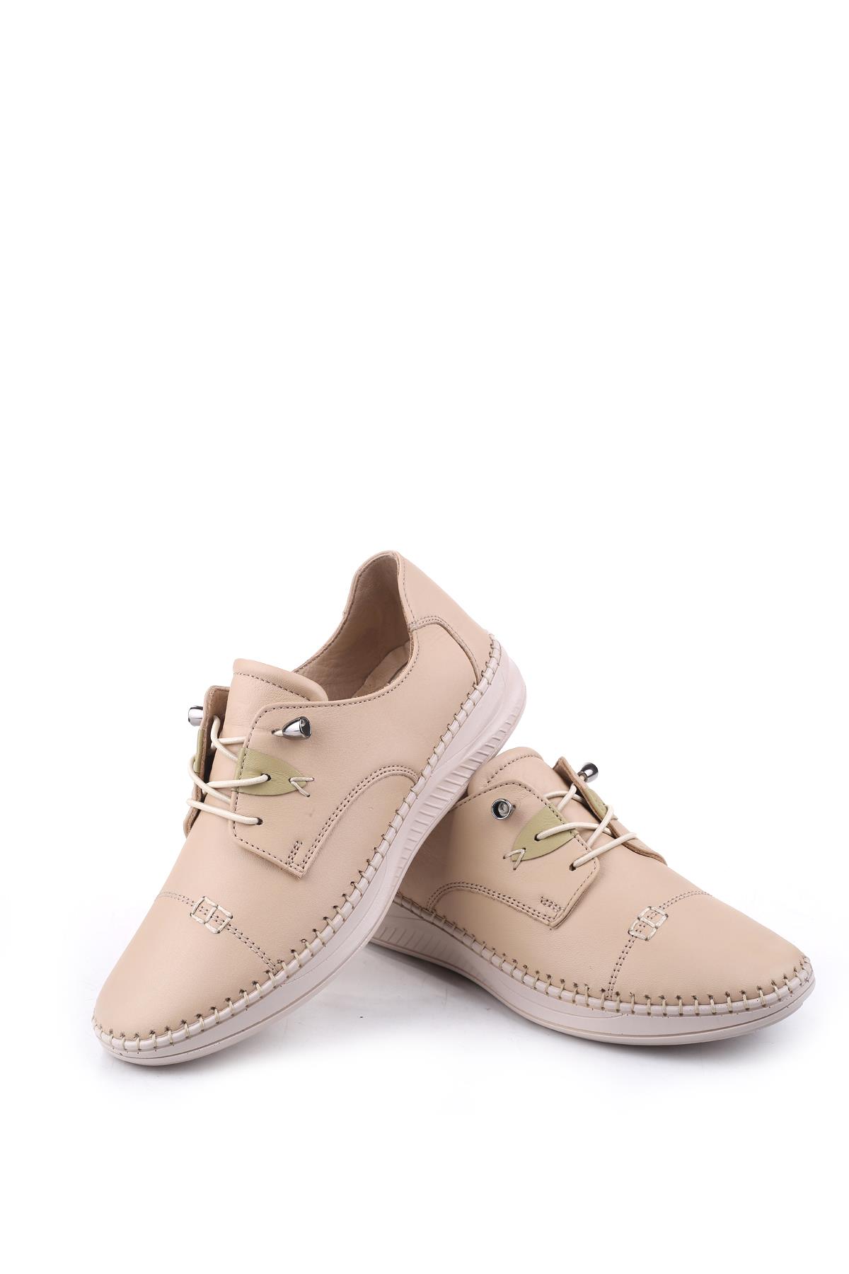 9523-1 Kadın Günlük Hakiki Deri Ortopedik Ayakkabı - Görsel 4