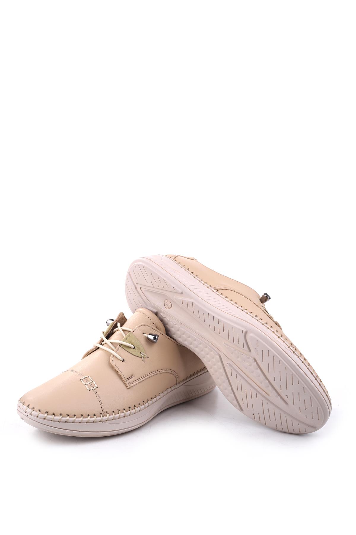 9523-1 Kadın Günlük Hakiki Deri Ortopedik Ayakkabı - Görsel 6