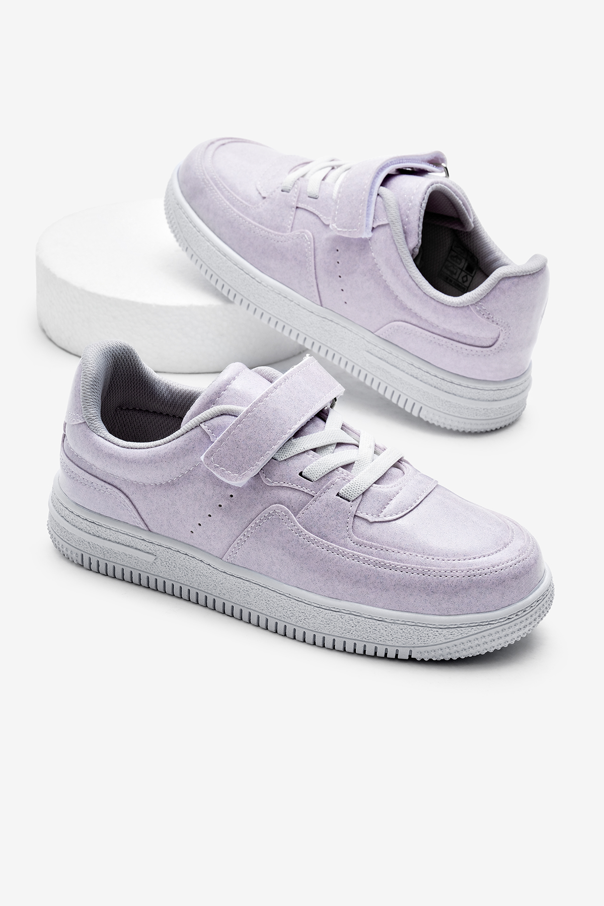 Çocuk Unisex Lila Termo Taban Cırtlı Lastik Bağcıklı Spor Ayakkabı - Görsel 2