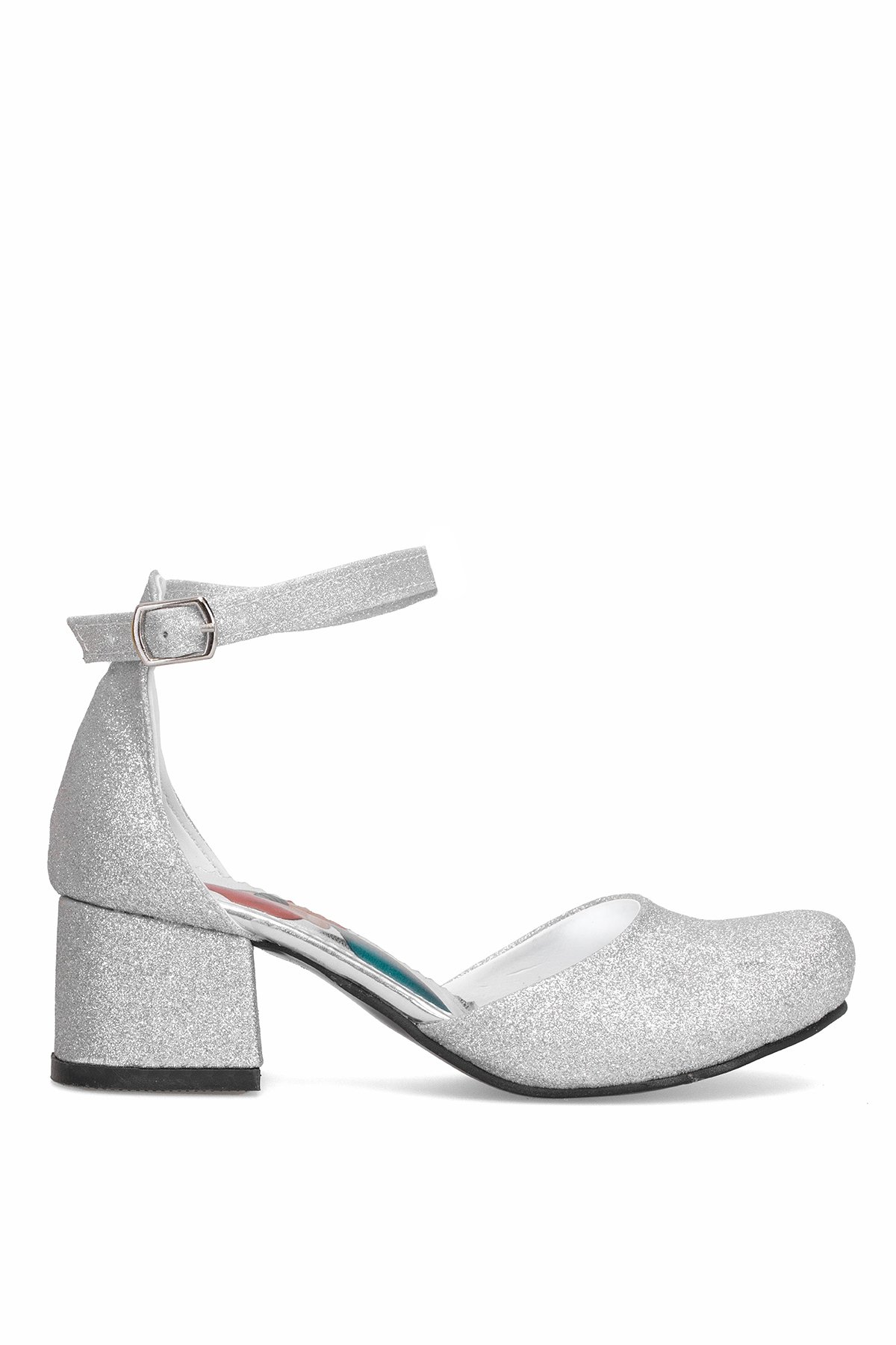 Elit YB-F-Karnıyarık-25Y Filet Kız Çocuk Klasik Topuklu Ayakkabı Gümüş - Görsel 2