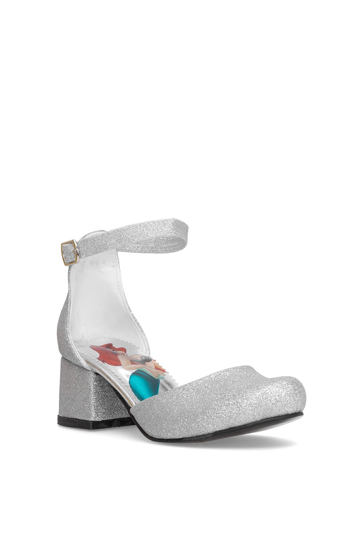 Elit YB-F-Karnıyarık-25Y Filet Kız Çocuk Klasik Topuklu Ayakkabı Gümüş - Görsel 3