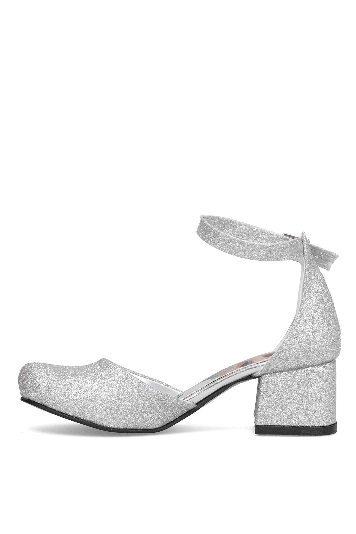 Elit YB-F-Karnıyarık-25Y Filet Kız Çocuk Klasik Topuklu Ayakkabı Gümüş - Görsel 4