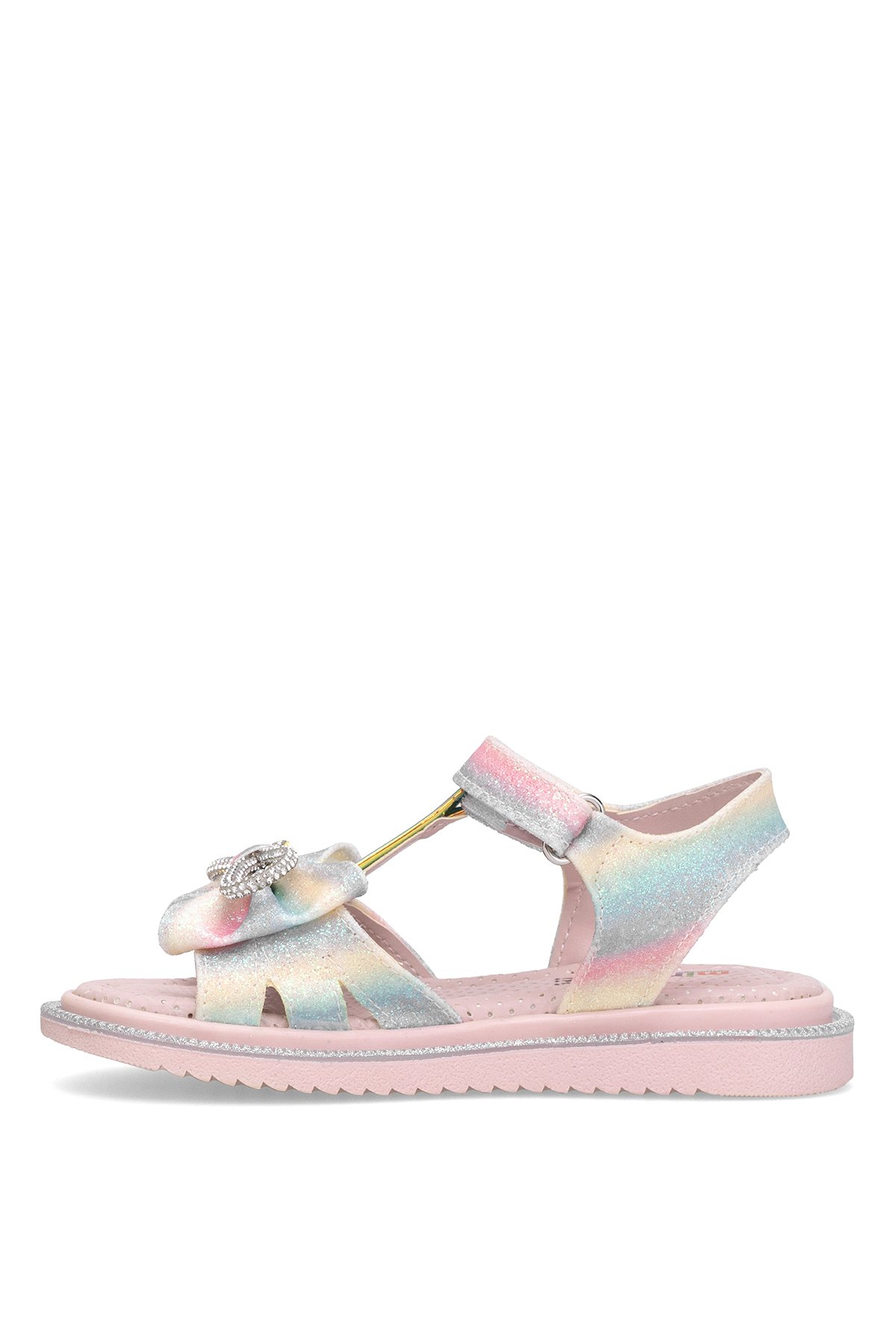 Elit J-F-600-25Y Filet Kız Çocuk Düz Sandalet Gökkuşağı - Görsel 4