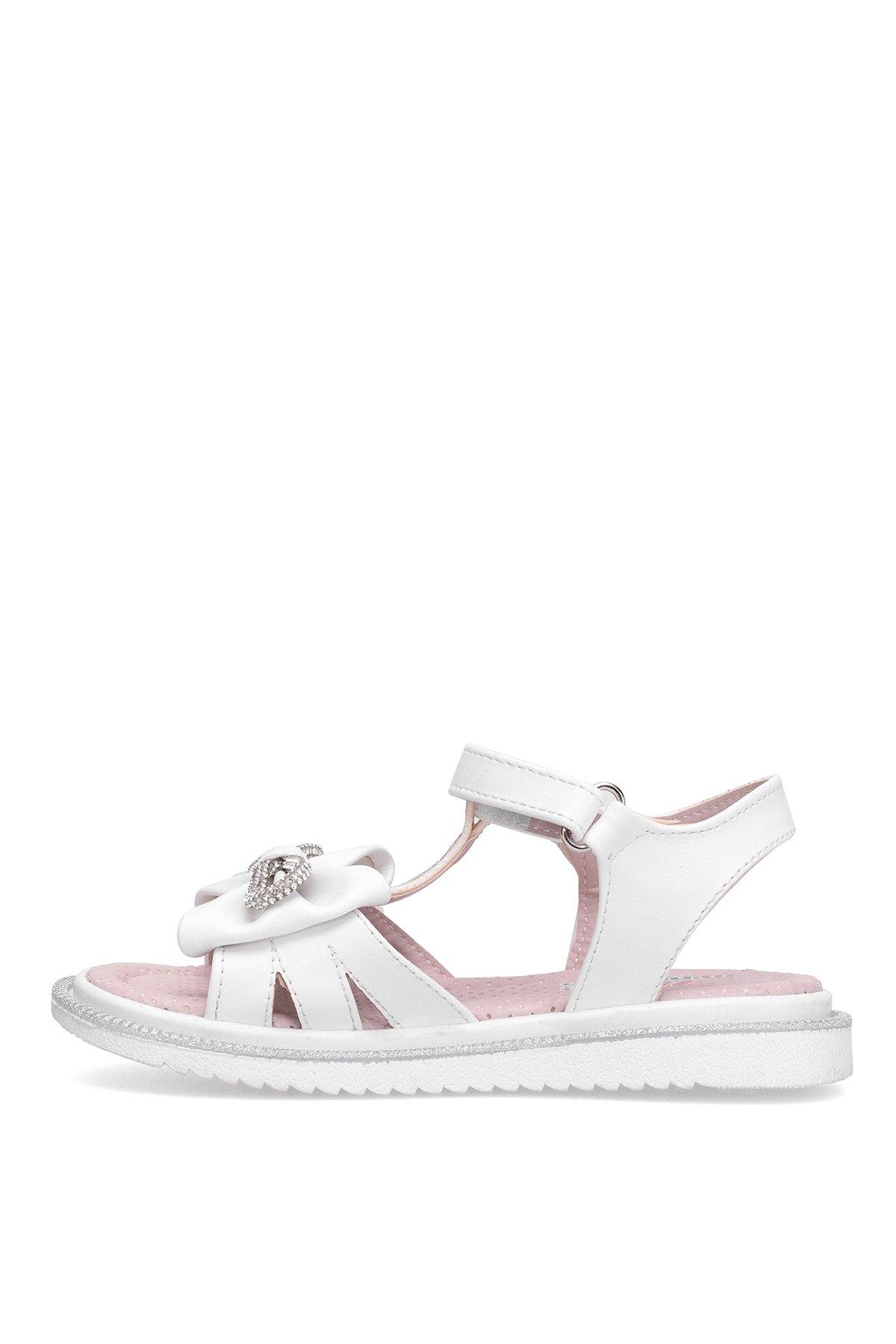 Elit J-F-600-25Y Filet Kız Çocuk Düz Sandalet Beyaz - Görsel 4