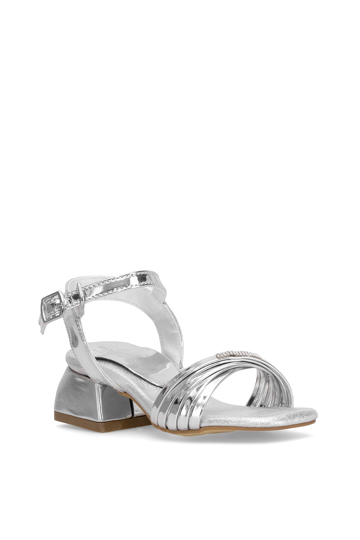 Elit ASK-P-40-25Y Patik Kız Çocuk Abiye Ayakkabı Gümüş - Görsel 3