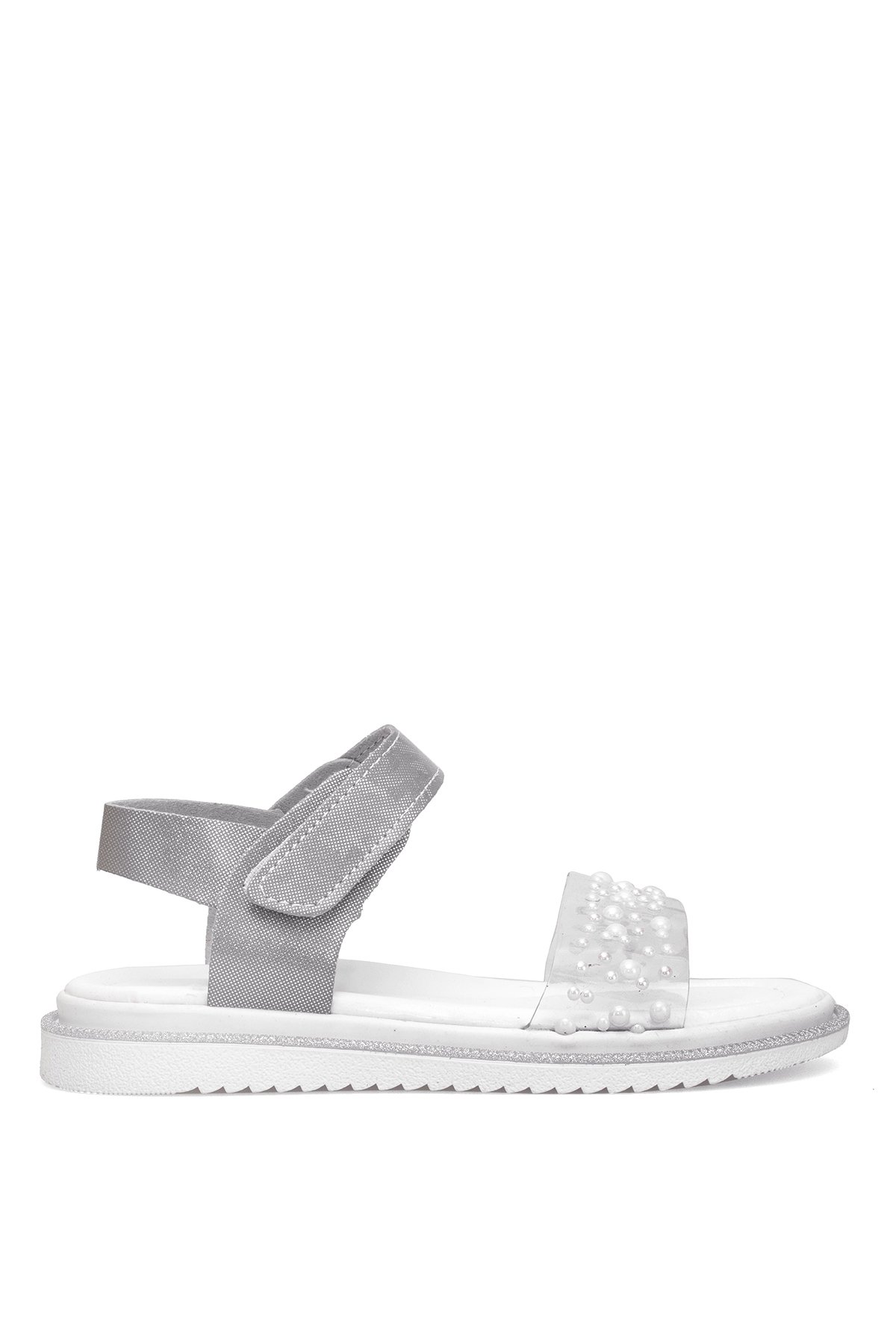 Elit ŞA-F-036-25Y Filet Kız Çocuk Düz Sandalet Gümüş - Görsel 2