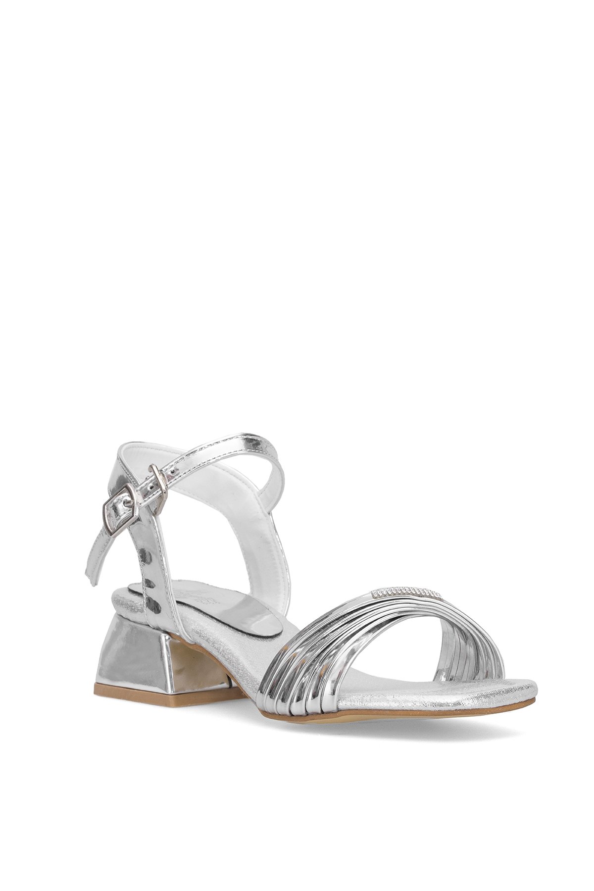 Elit ASK-F-40-25Y Filet Kız Çocuk Abiye Ayakkabı Gümüş - Görsel 3