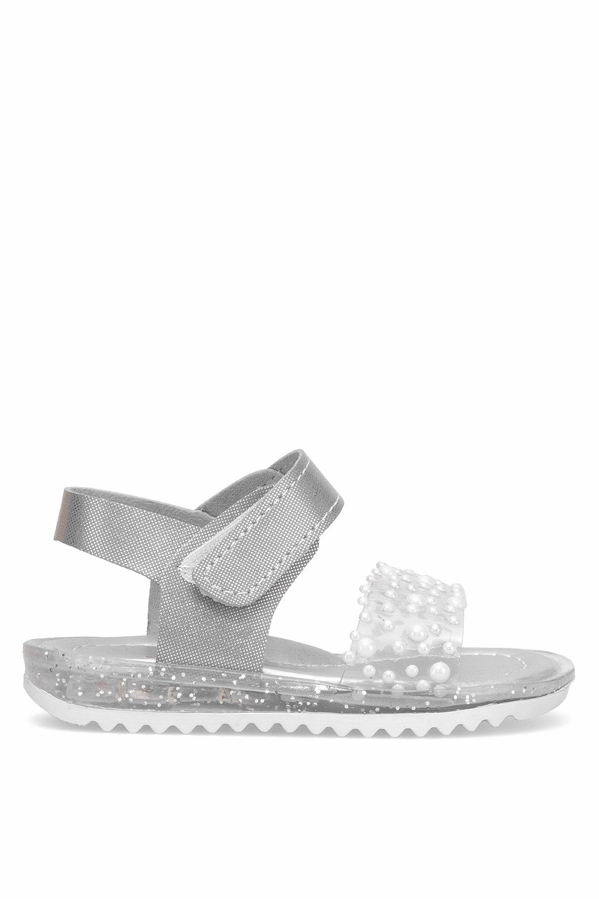 Elit ŞA-B-036-25Y Bebe Kız Çocuk Düz Sandalet Gümüş - Görsel 2