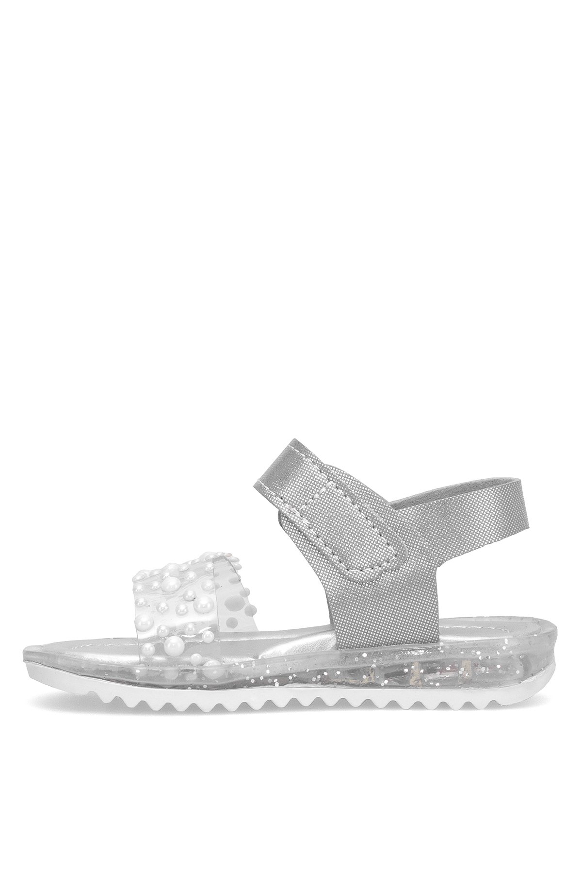 Elit ŞA-B-036-25Y Bebe Kız Çocuk Düz Sandalet Gümüş - Görsel 4