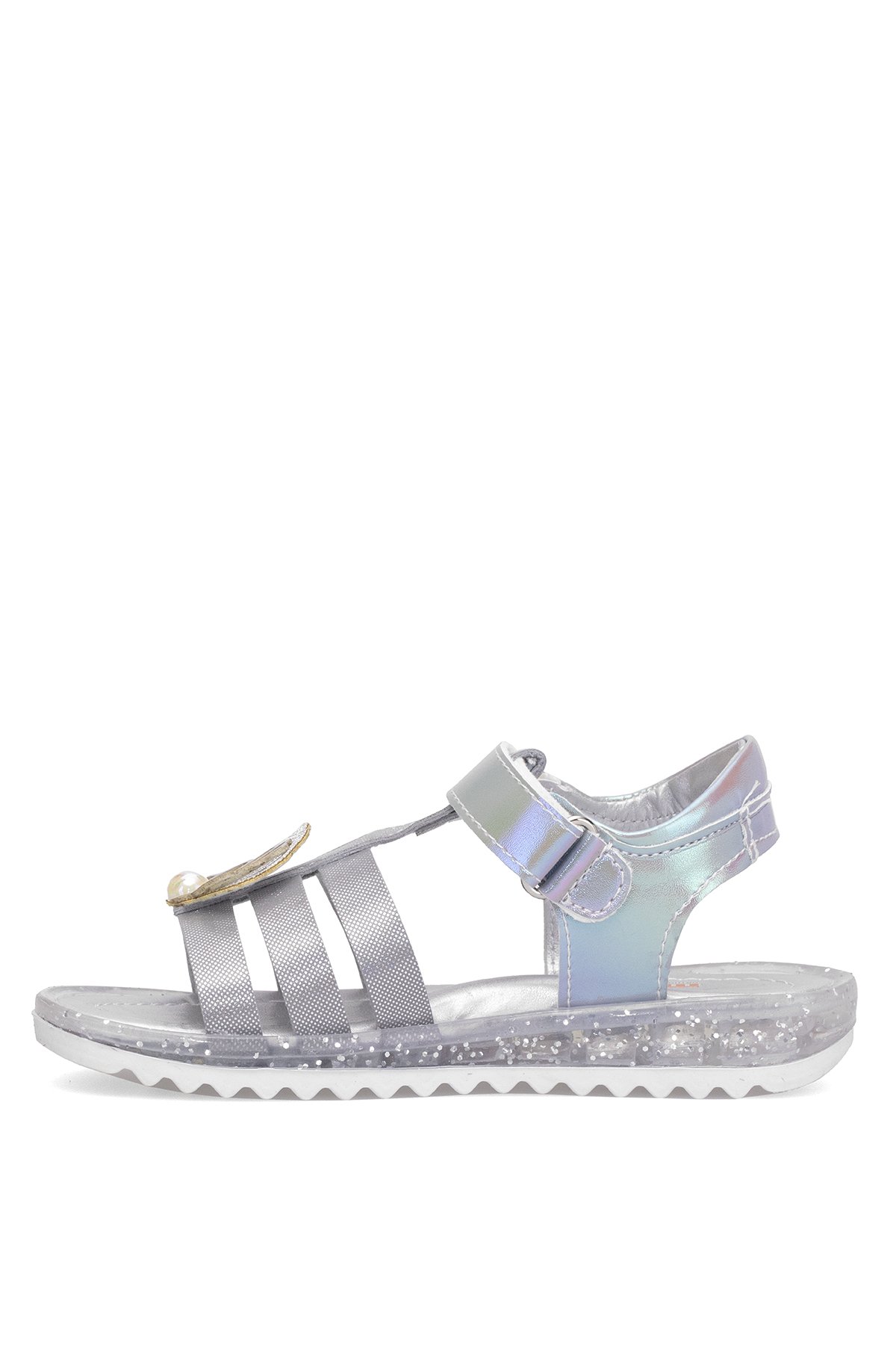 Elit ŞA-P-034-25Y Patik Kız Çocuk Düz Sandalet Gümüş - Görsel 4