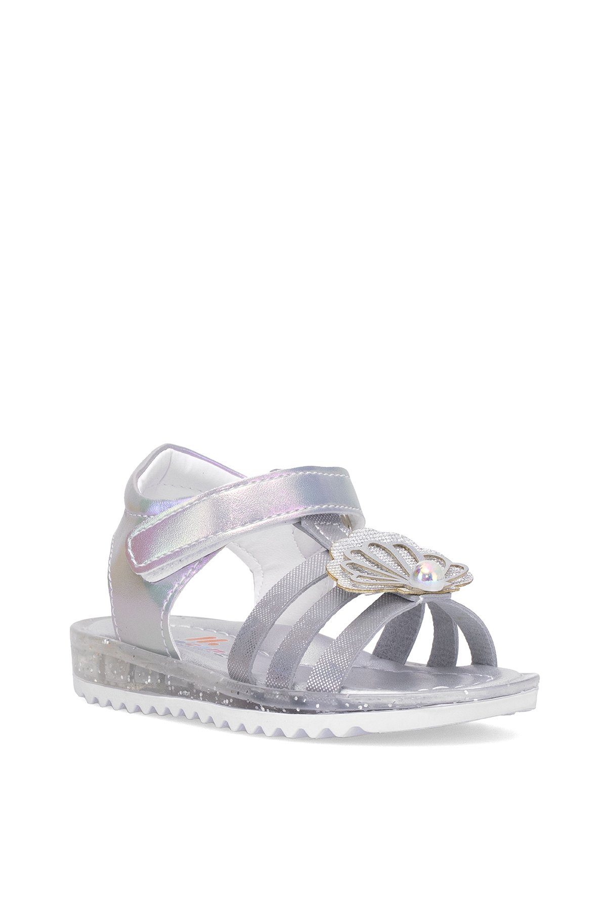 Elit ŞA-B-034-25Y Bebe Kız Çocuk Düz Sandalet Gümüş - Görsel 3