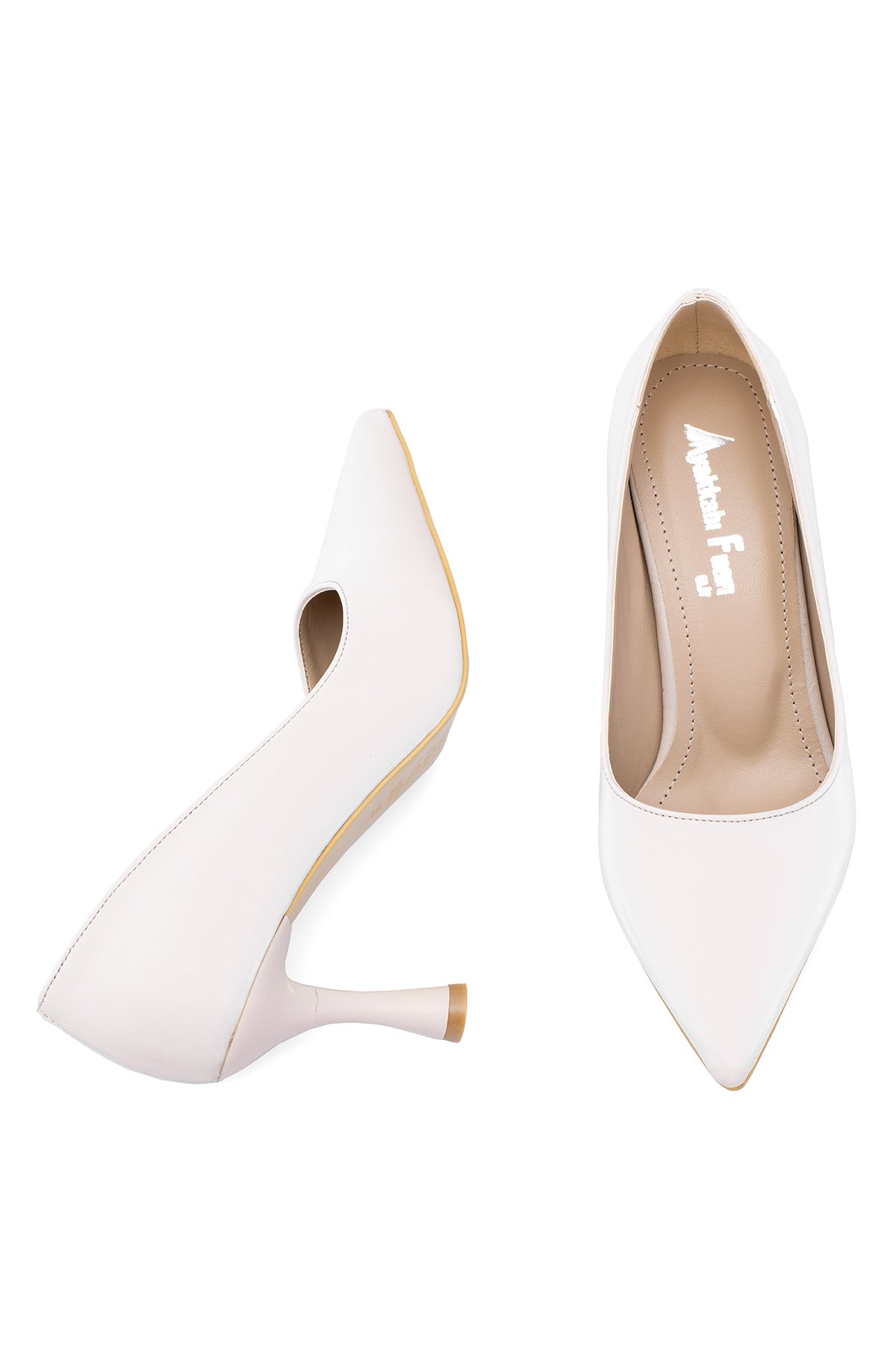 Elit MST1184V Kadın Klasik Topuklu ayakkabı Ten - Görsel 5