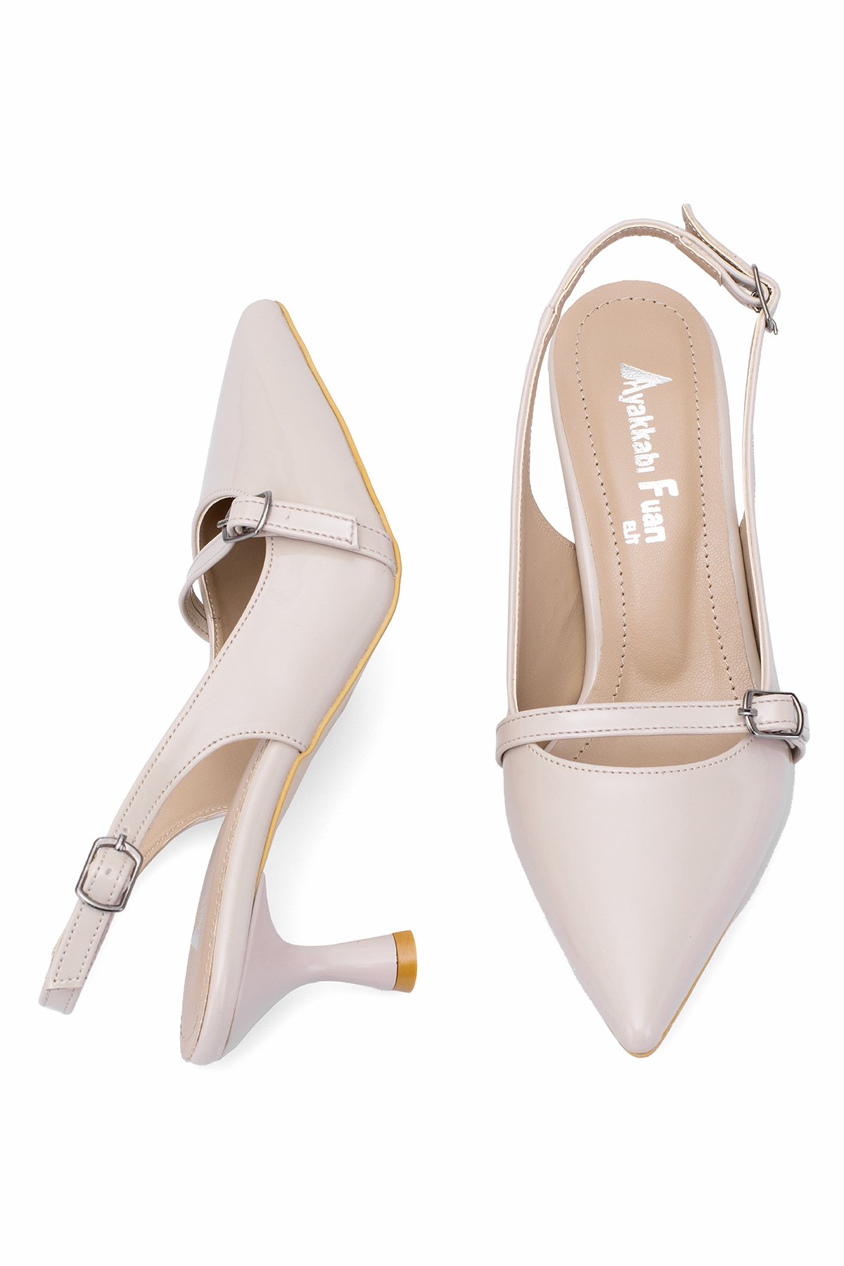 Elit MST950R Kadın Klasik Topuklu ayakkabı Ten - Görsel 5