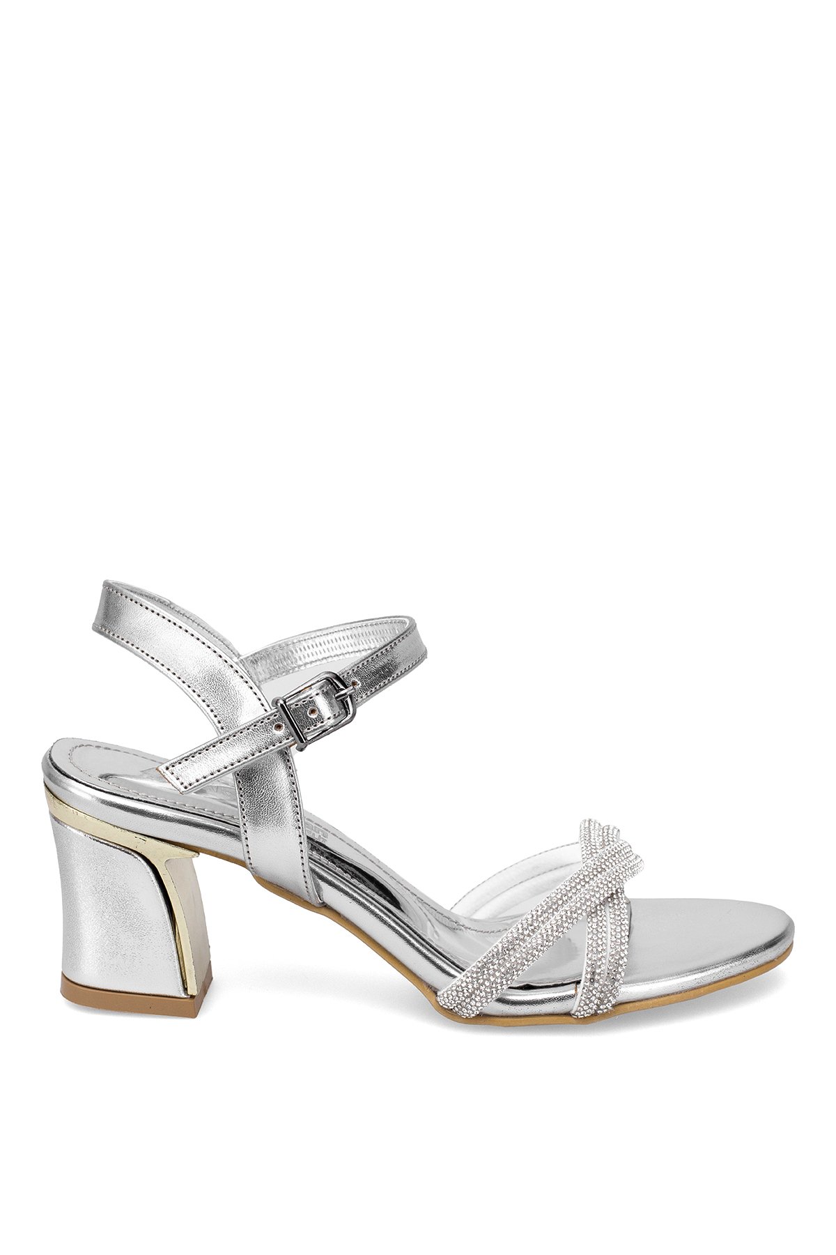 Elit MST1048M Kadın Klasik Topuklu ayakkabı Gümüş - Görsel 2