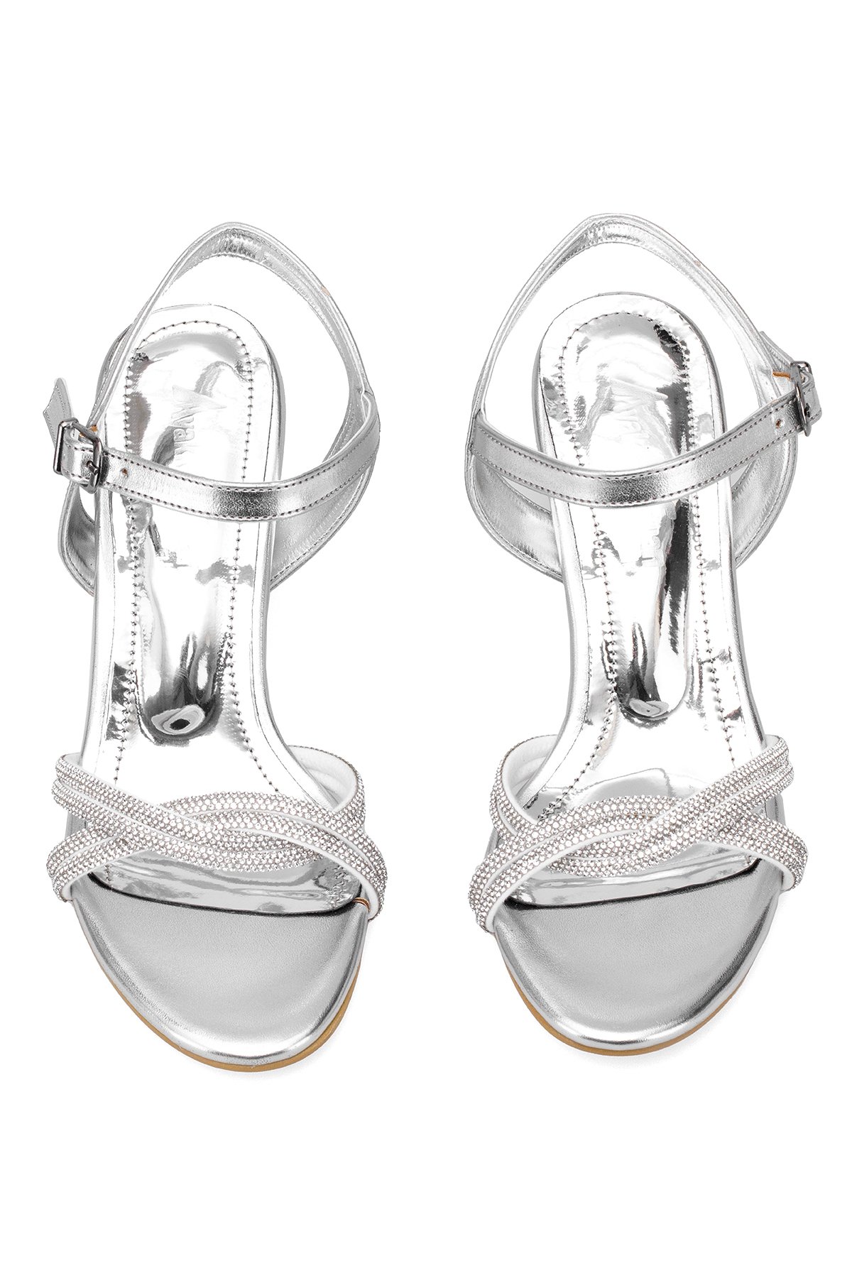 Elit MST1048M Kadın Klasik Topuklu ayakkabı Gümüş - Görsel 4