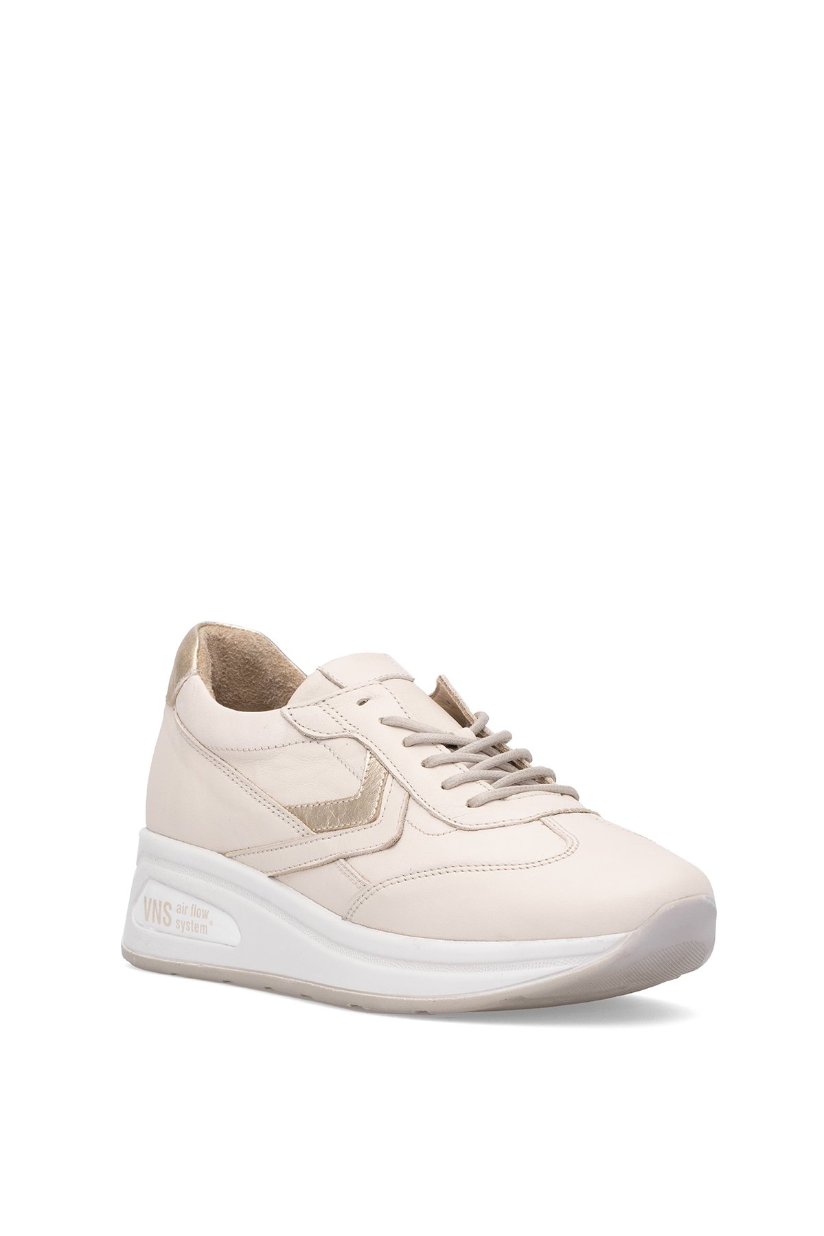 2216653Y Kadın Hakiki Deri Airflow Casual Ayakkabı Bej - Görsel 3