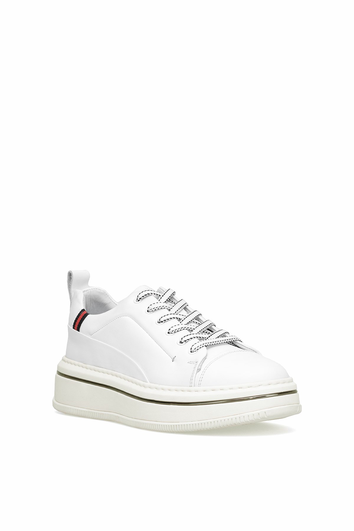 152-21095 Erkek Hakiki Deri Casual Ayakkabı Beyaz - Görsel 3