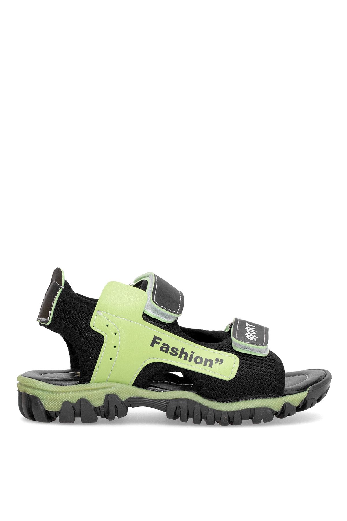 Elit ŞA-P-022-25Y Patik Erkek Çocuk Düz Sandalet Siyah - Yeşil - Görsel 2