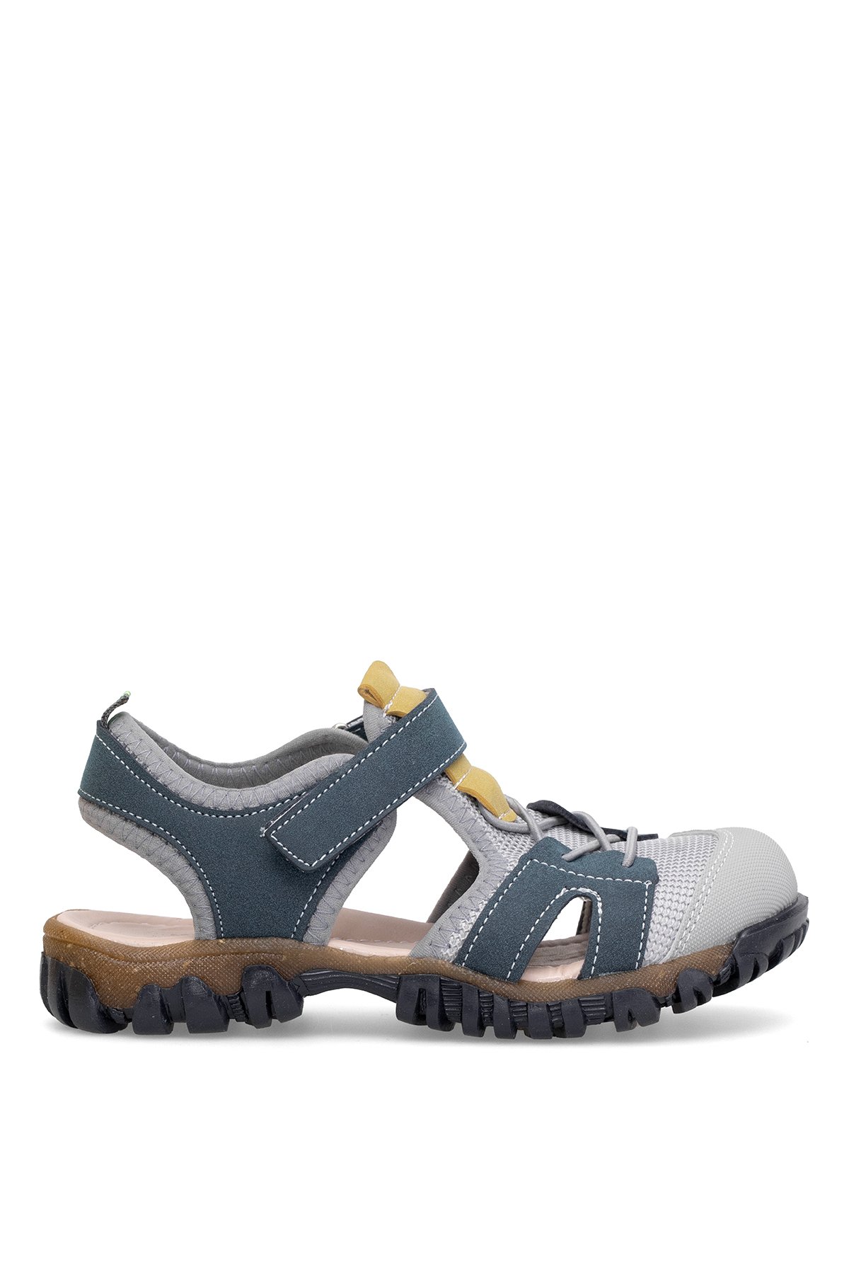 Elit ŞA-P-041-25Y Patik Erkek Çocuk Düz Sandalet Lacivert - Gri - Görsel 2