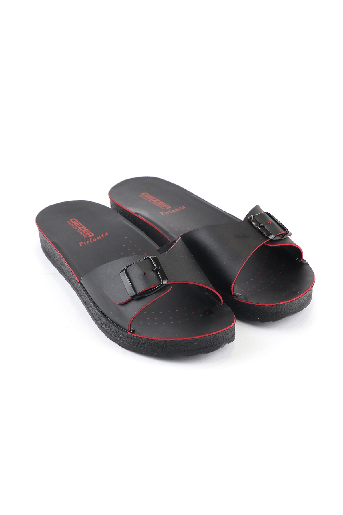 Yazlık Tek Toka Renkli Şerit Kadın Terlik - Görsel 2