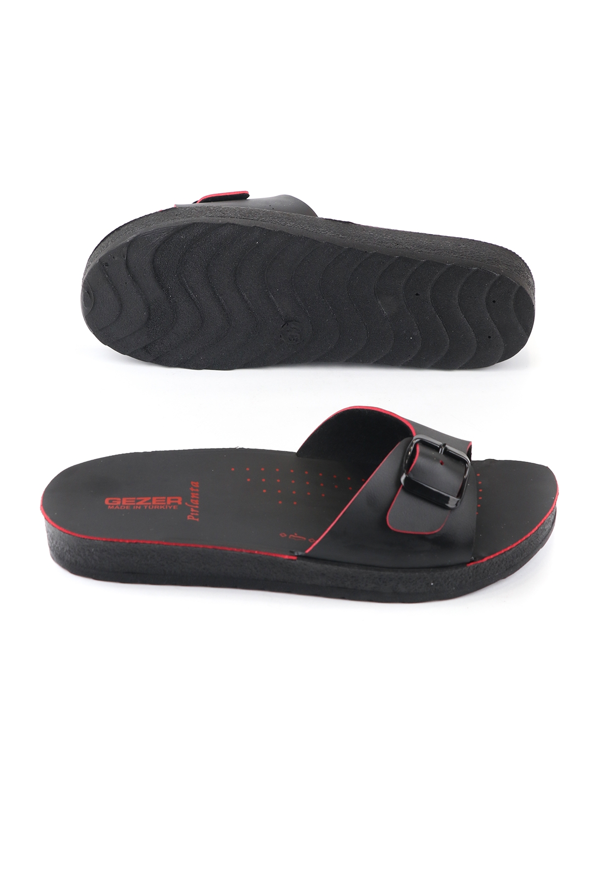 Yazlık Tek Toka Renkli Şerit Kadın Terlik - Görsel 5